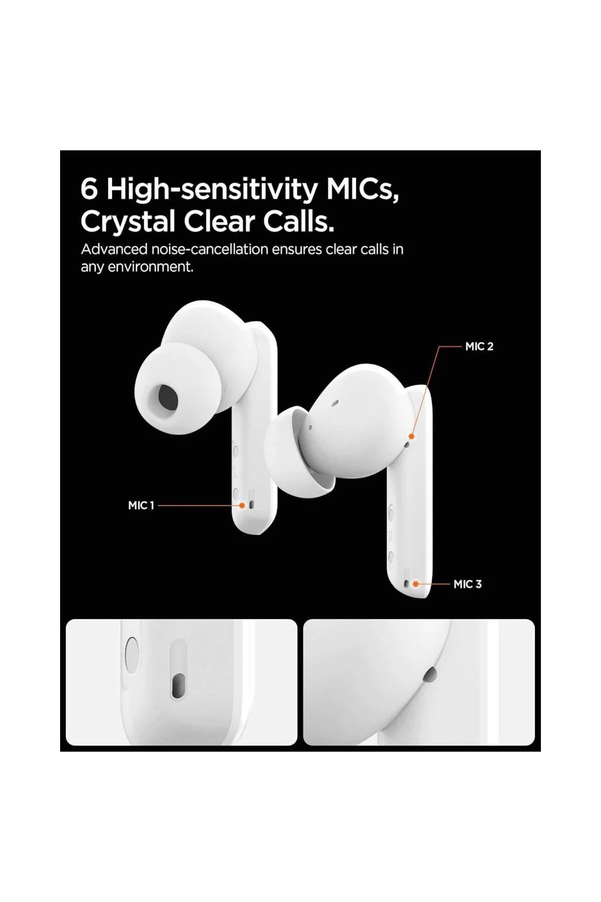 Audio TWS P20 Bluetooth Kablosuz Kulaklık - ANC Pro Aktif Gürültü Engelleme + ENC 6 Mi Audio TWS P20 Bluetooth Kablosuz Kulaklık - ANC Pro Aktif Gürültü Engelleme + ENC 6 Mi