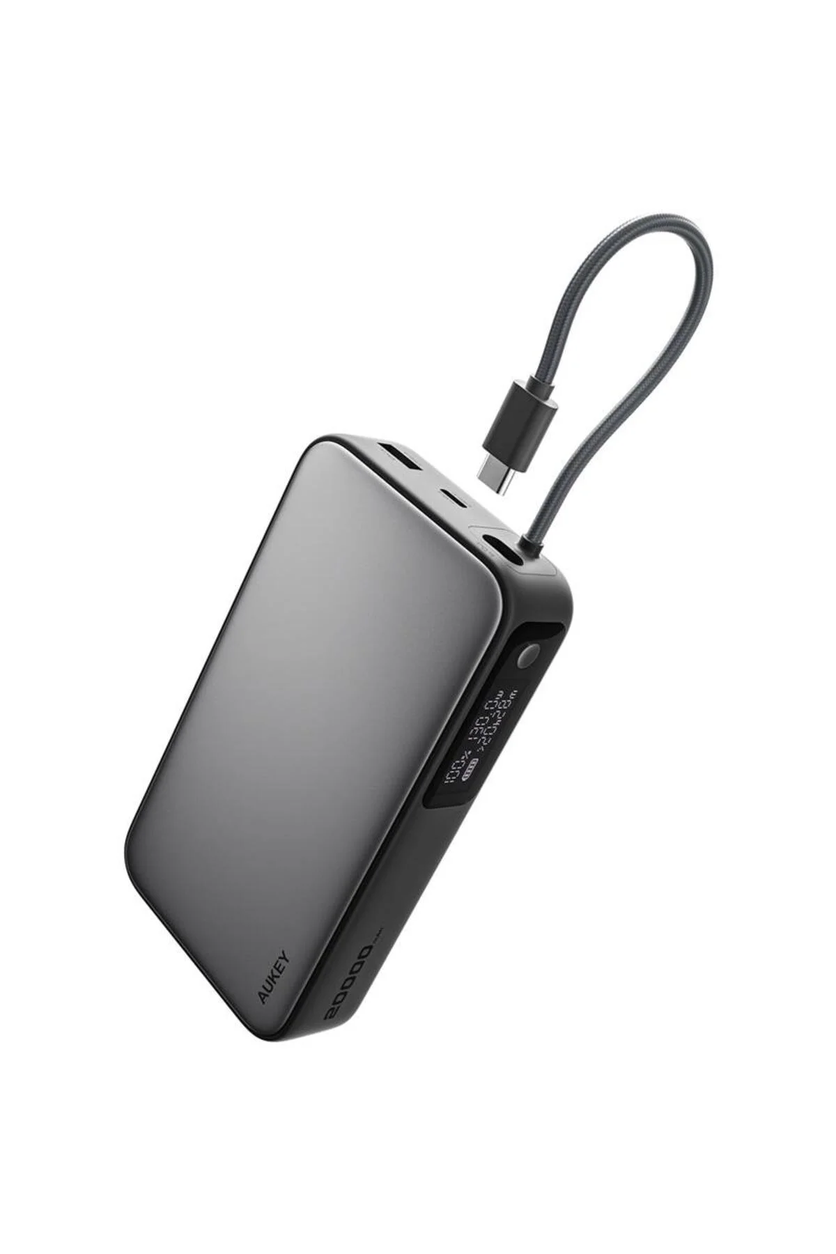 AUKEY PB-Y48-GY 100W 20000 MAH PD DAHİLİ TYPE-C KABLOLU POWERBANK