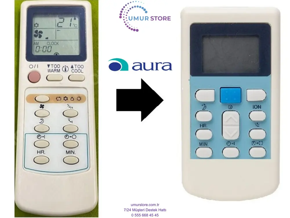 Aura Orient Klima Kumandası- Eşdeğer Aura Orient Klima Kumandası- Eşdeğer