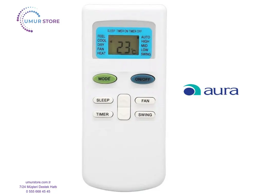 Aura TAC-12 CH SA/KEI Uyumlu Klima Kumandası Aura TAC-12 CH SA/KEI Uyumlu Klima Kumandası