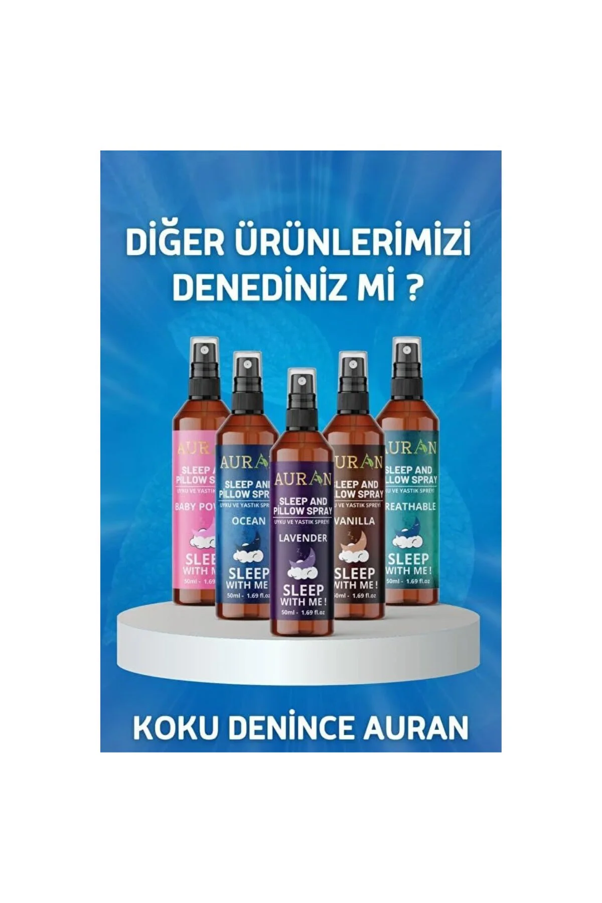 Auran Uyku Ve Yastık Spreyi Okaliptus, Nane, Biberiye Rahatlatıcı