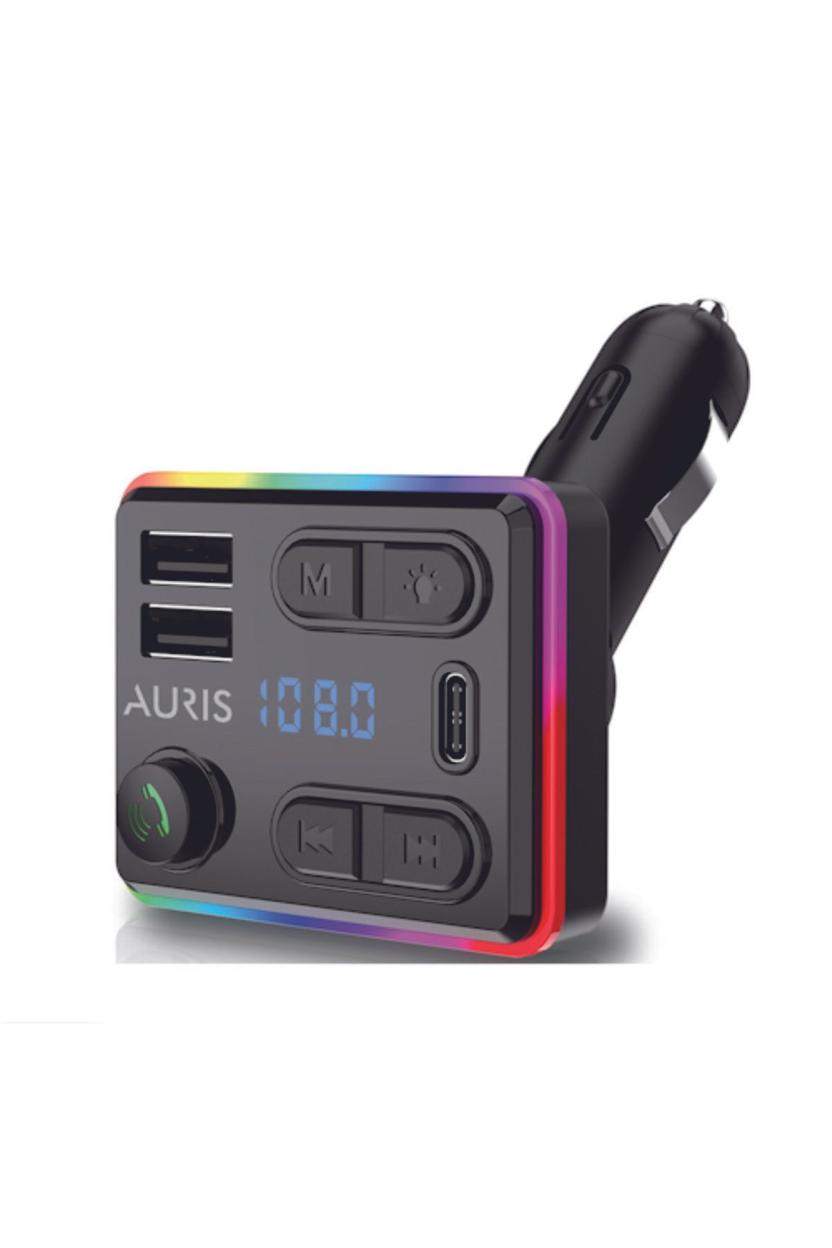 Auris Plus Auris Ars-M48 Bluetooth/Usb Fm 2Usb+Pd Rgb Fm Transmitter Kumanda