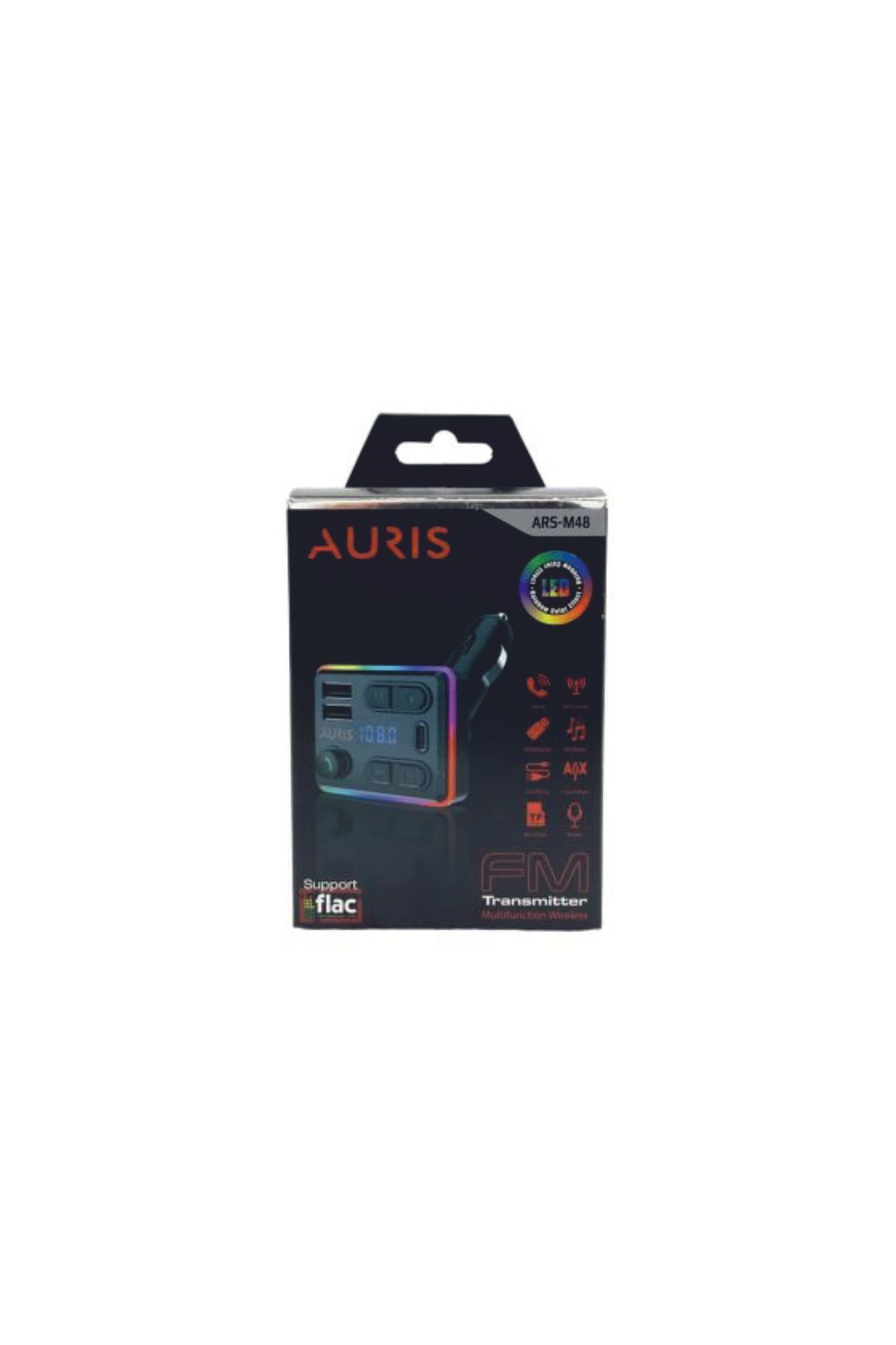 Auris Plus Auris Ars-M48 Bluetooth/Usb Fm 2Usb+Pd Rgb Fm Transmitter Kumanda