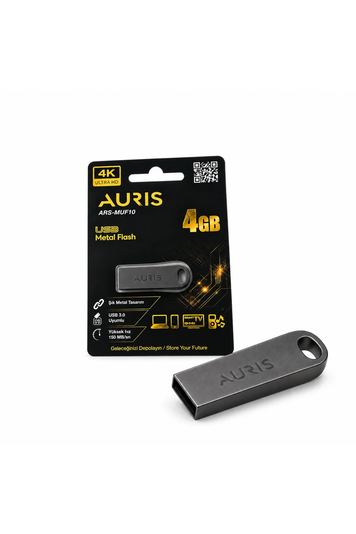 AURIS ARS-MUF10 4GB USB 3.0 Metal Flash Bellek AURIS ARS-MUF10 4GB USB 3.0 Metal Flash Bellek