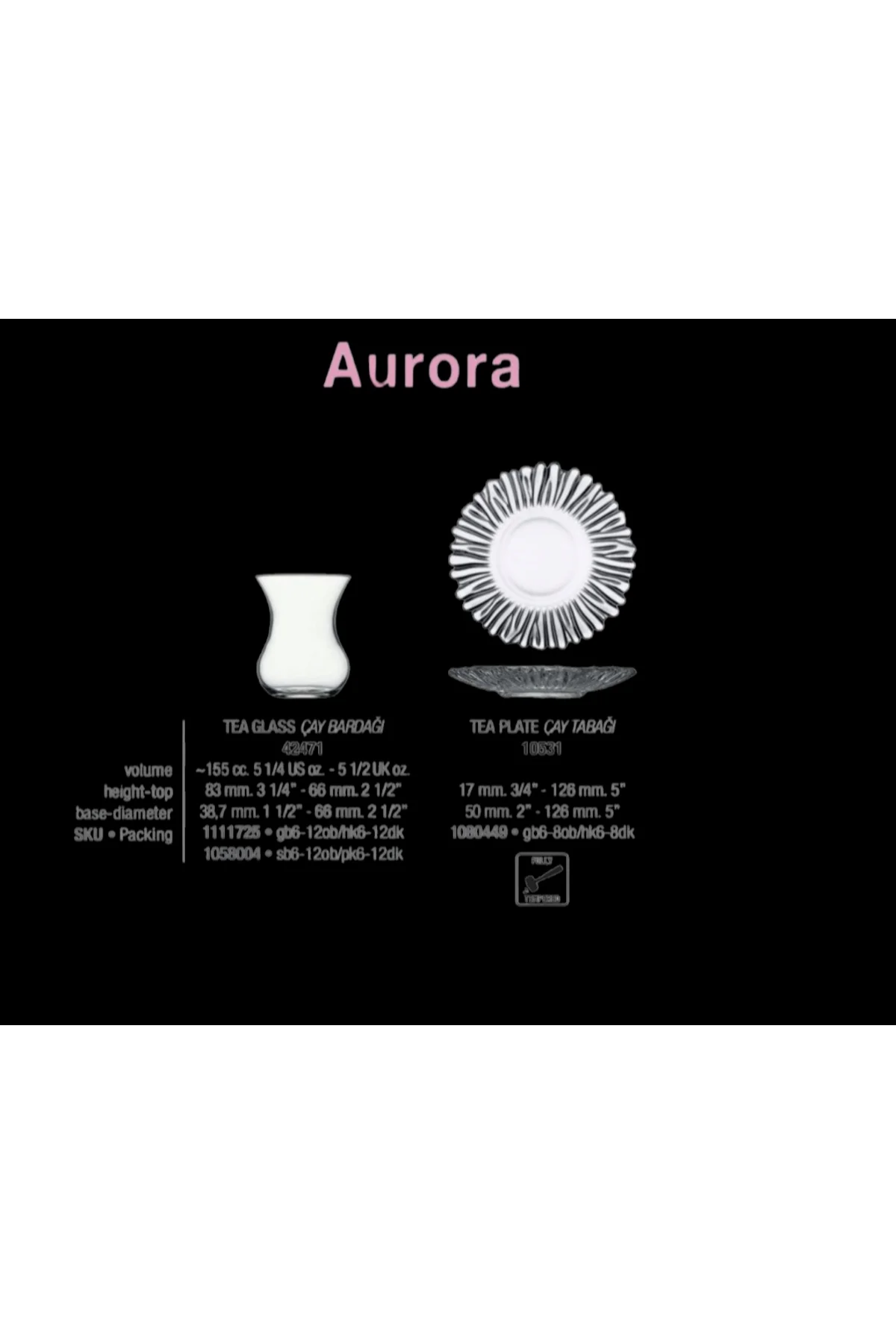 Aurora 12 Parça Çay Bardağı Aurora 12 Parça Çay Bardağı