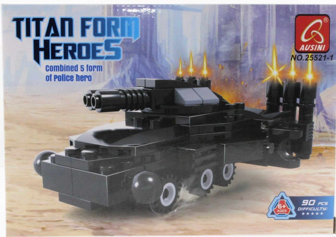 Ausini 90 Parça Titan Polis Lazer Panzer 25521-1 Ausini 90 Parça Titan Polis Lazer Panzer 25521-1