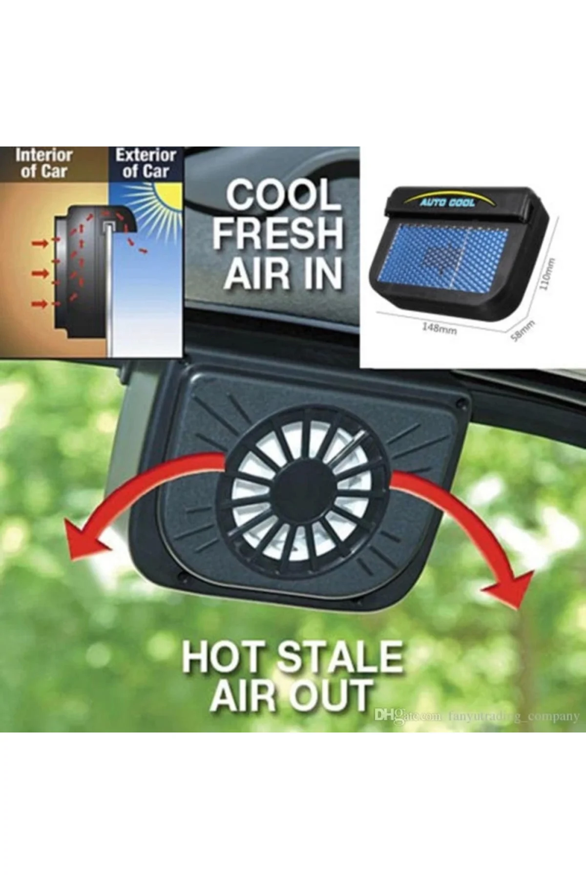 Auto Cool Güneş Enerjisiyle Çalışan Araç İçi Soğutucu - Görsel 3