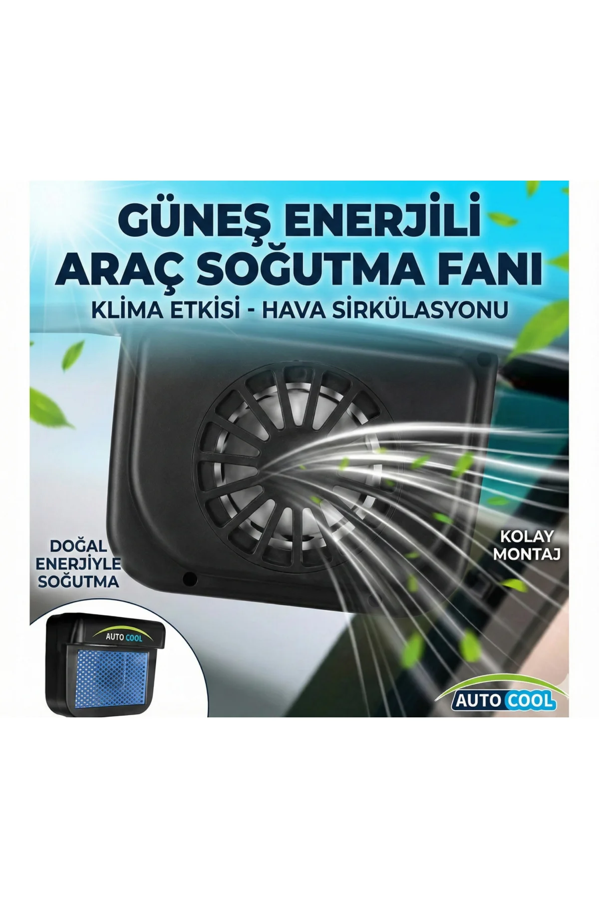 Auto Cool Güneş Enerjisiyle Çalışan Araç İçi Soğutucu Auto Cool Güneş Enerjisiyle Çalışan Araç İçi Soğutucu - Görsel 2