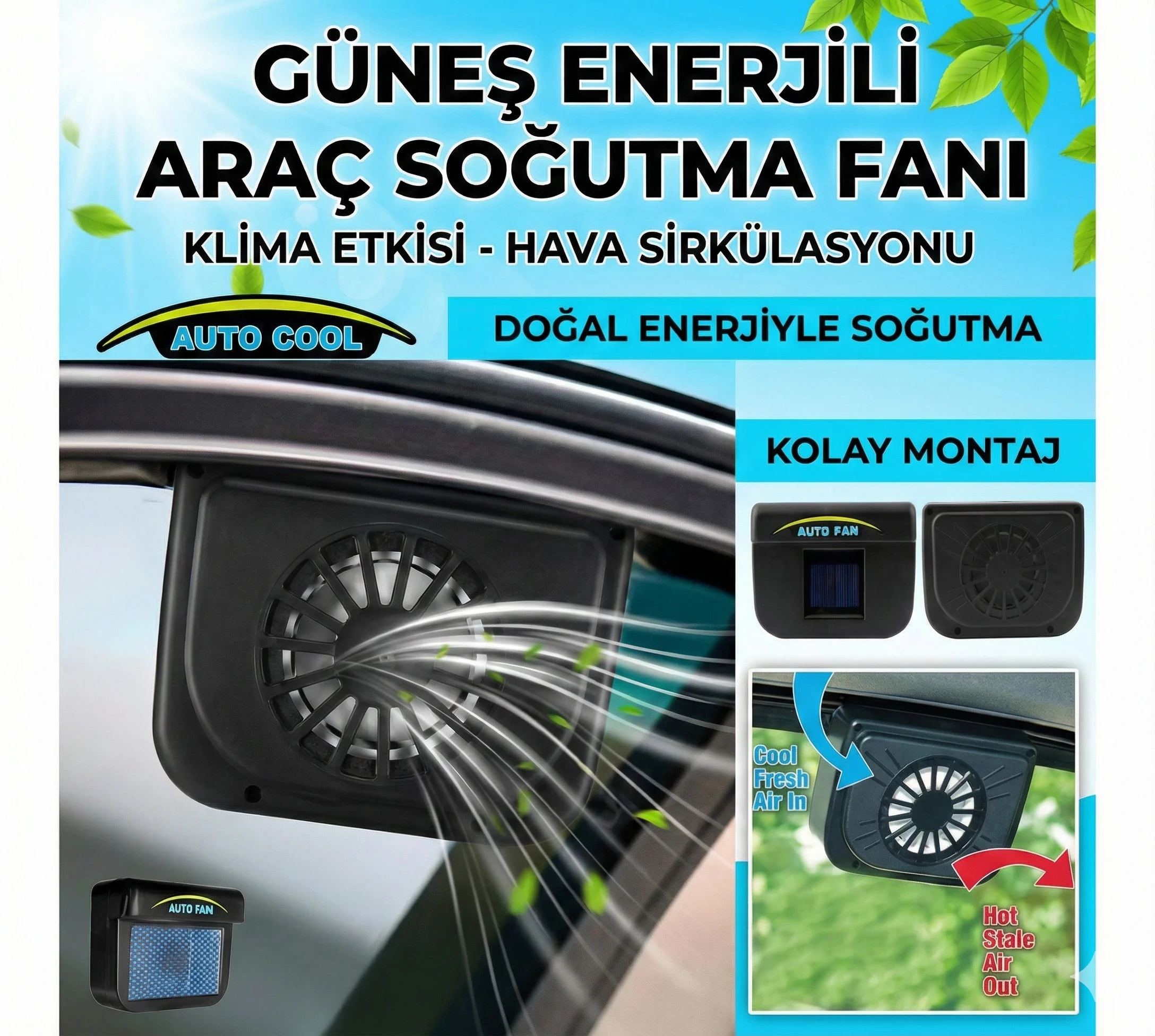 Auto Cool Güneş Enerjisiyle Çalışan Araç İçi Soğutucu Fiyatı, Yorumları ve Özellikleri