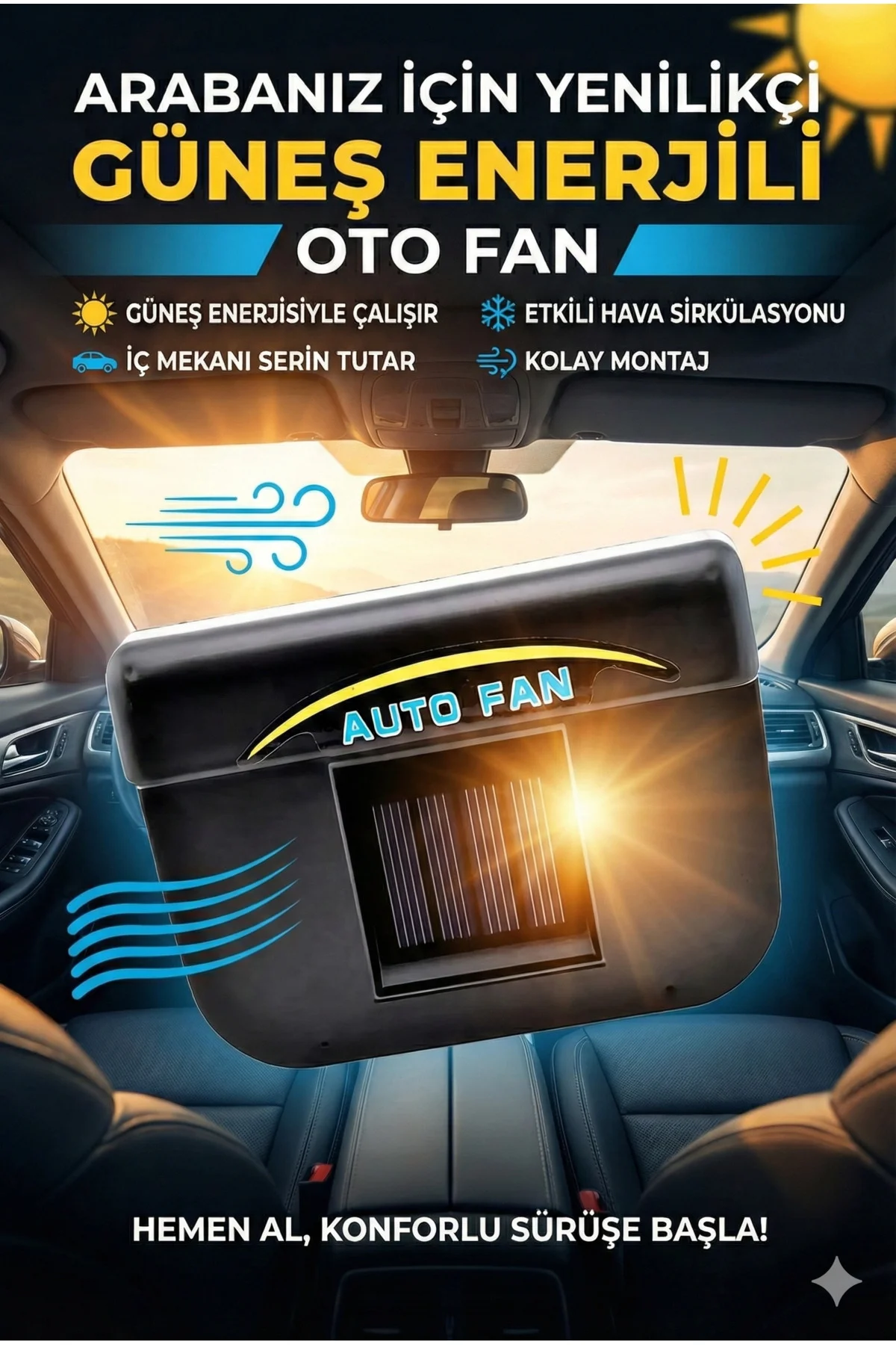 Auto Cool Güneş Enerjisiyle Çalışan Araç İçi Soğutucu Auto Cool Güneş Enerjisiyle Çalışan Araç İçi Soğutucu