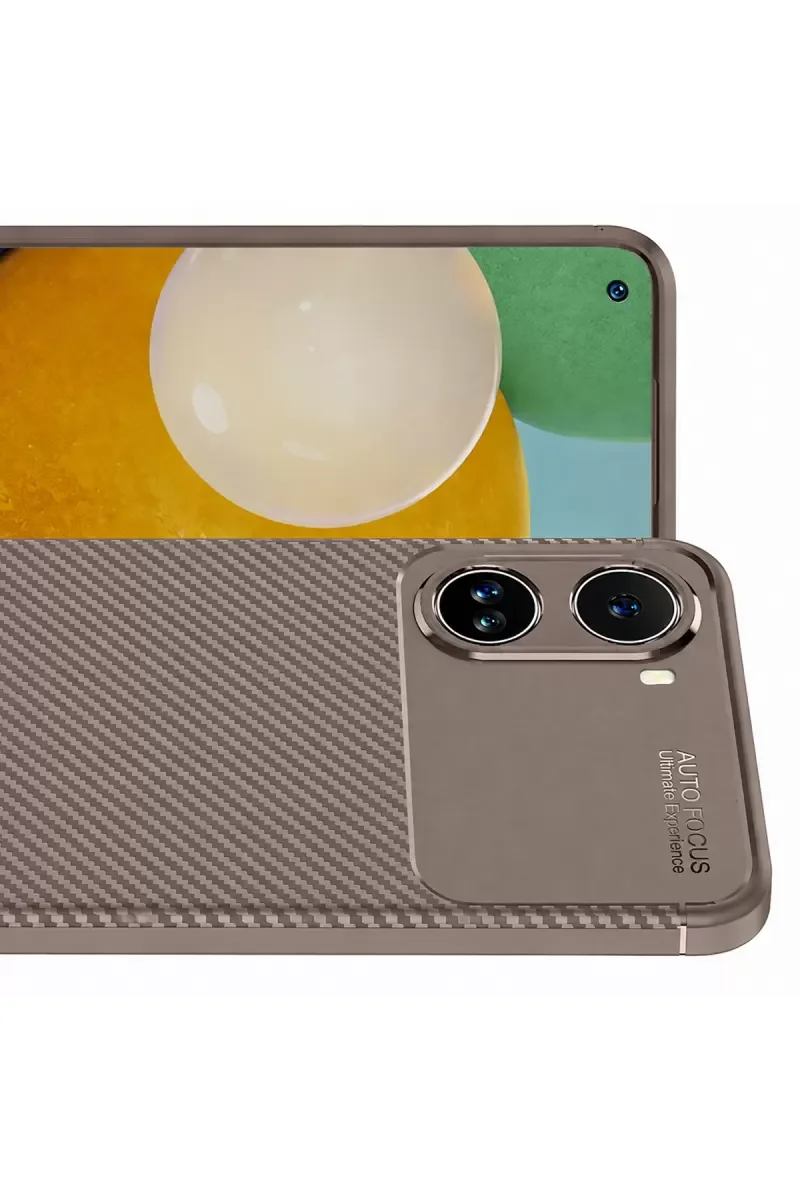 Auto Focus Karbon Kapak X7 Pro Kılıf - Gri Darbe Korumalı Şık Tasarım