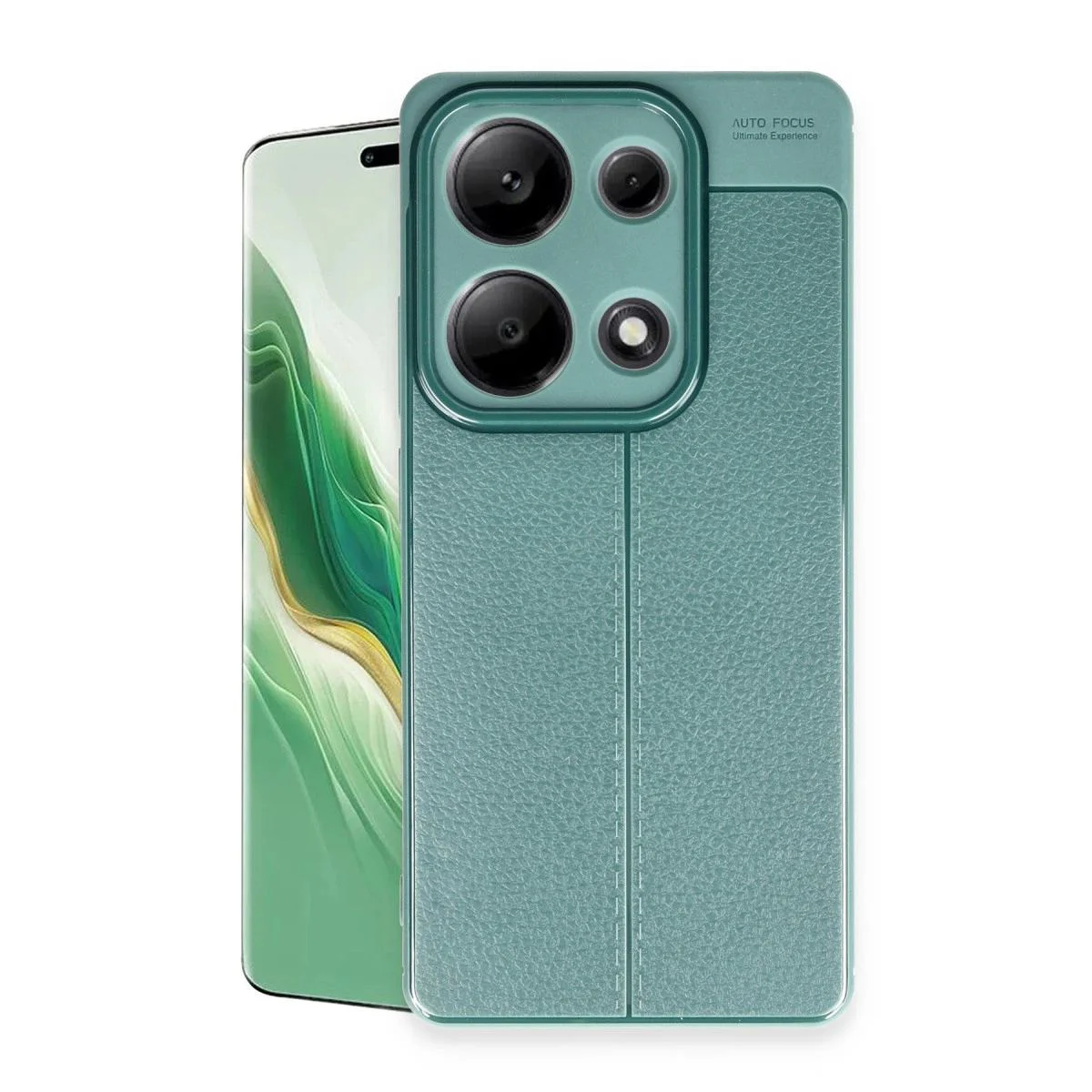 Auto Focus Kılıf Xiaomi Redmi Note 13 Pro 4g ile Uyumlu - Koyu Yeşil Deri Dokulu Darbe Korumalı Fiyatı, Yorumları ve Özellikleri
