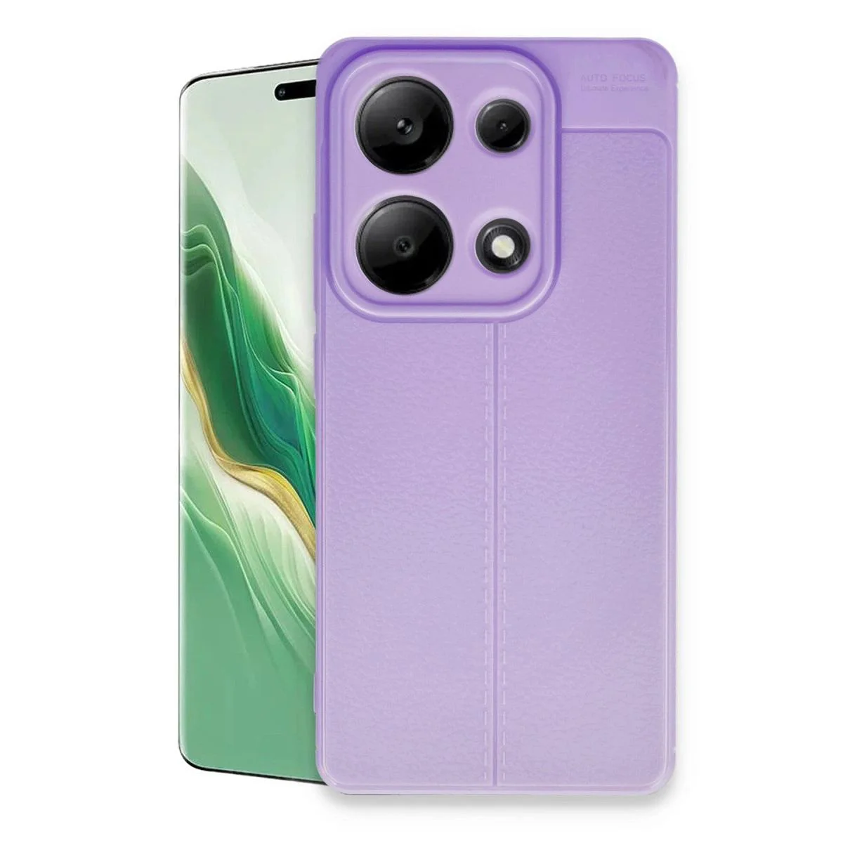 Auto Focus Silikon Kılıf Xiaomi Redmi Note 13 Pro 4G ile Uyumlu - Lila Deri Dokulu Darbe Korumalı Kapak Fiyatı, Yorumları ve Özellikleri