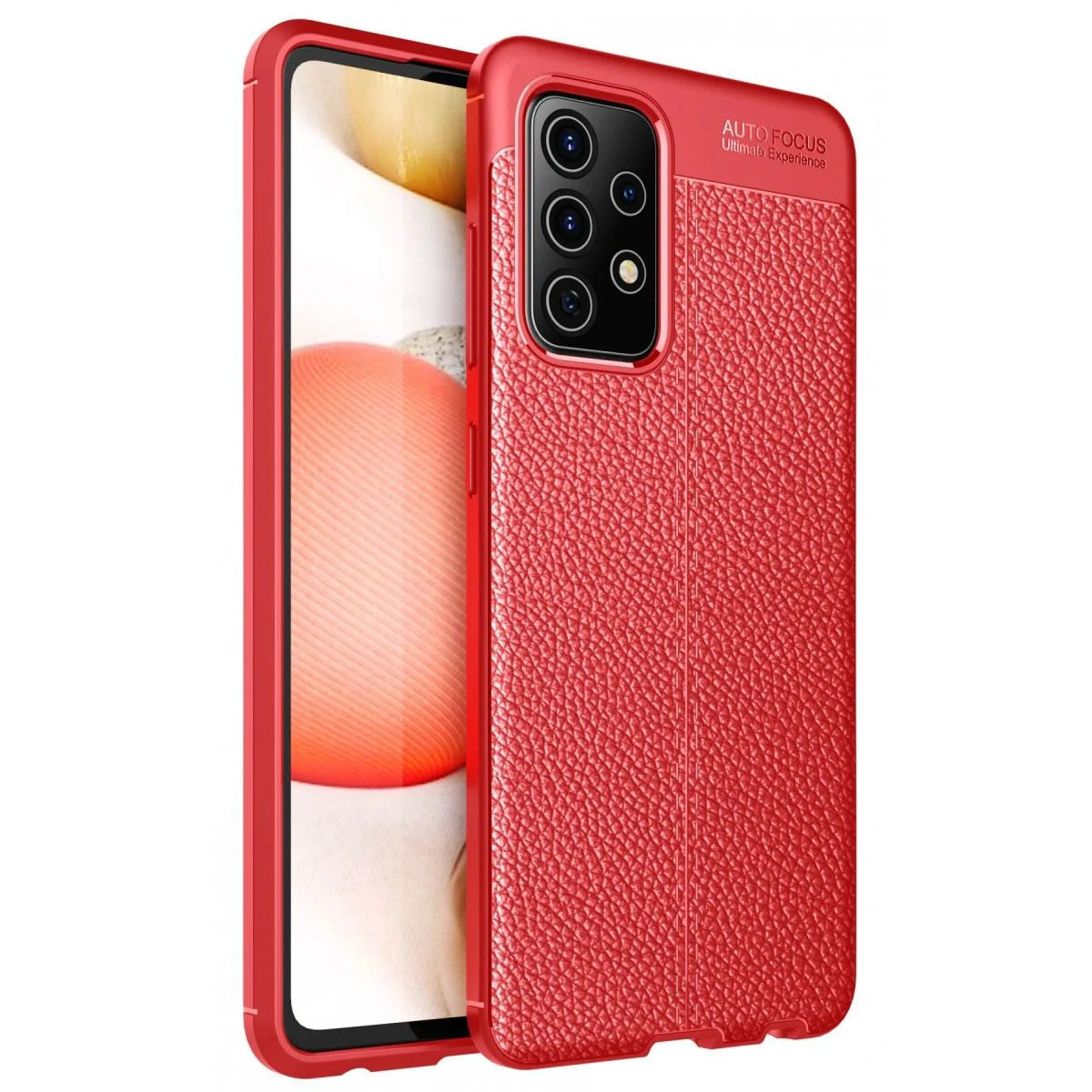 Auto Focus Silikon Kılıf Samsung Galaxy A52 ile Uyumlu - Kırmızı Deri Dokulu Darbe Korumalı Kapak Fiyatı, Yorumları ve Özellikleri