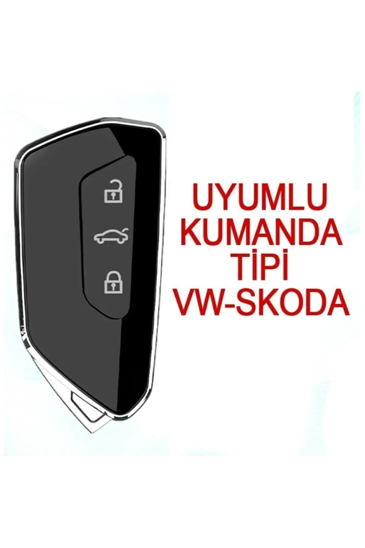 AutoHan Keys Volkswagen Golf 8 Uyumlu Akıllı Anahtar Kılıfı, Siya