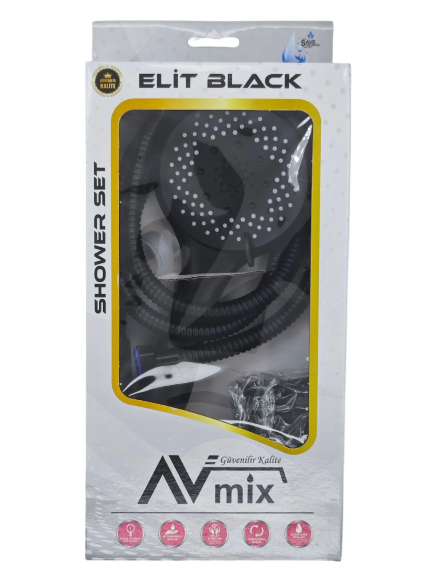 AV-246   Avmix Elit Black Duş Seti Fiyatı, Yorumları ve Özellikleri