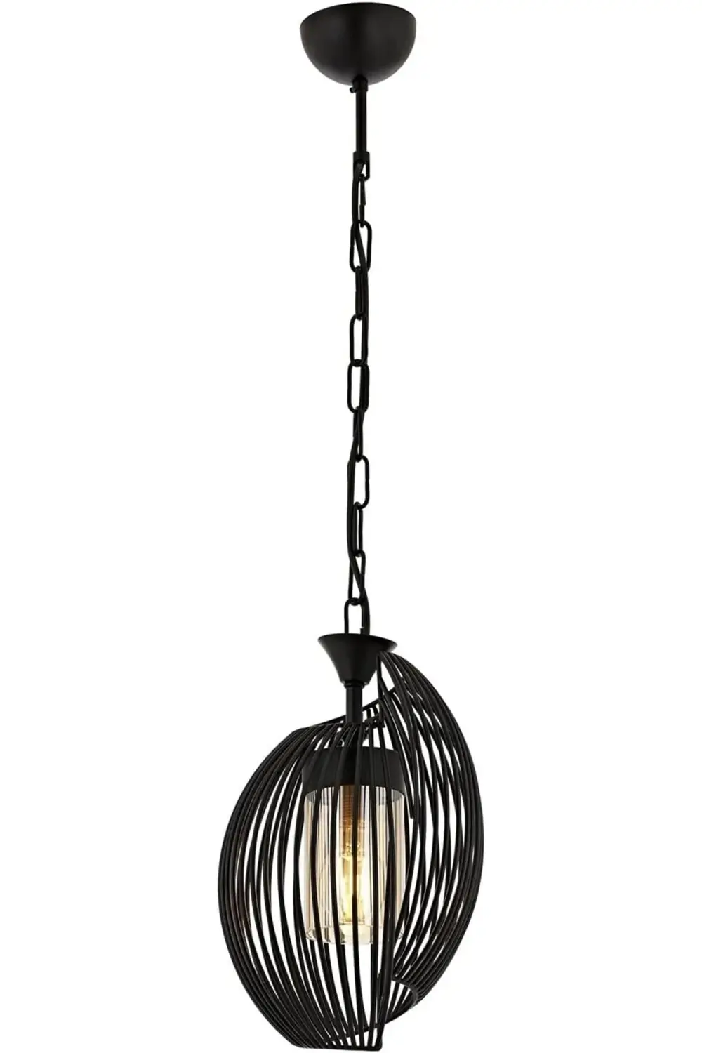 AV-60397-1BSY Siyah Boyalı Modern Avize E27 Metal Cam 20cm 117822