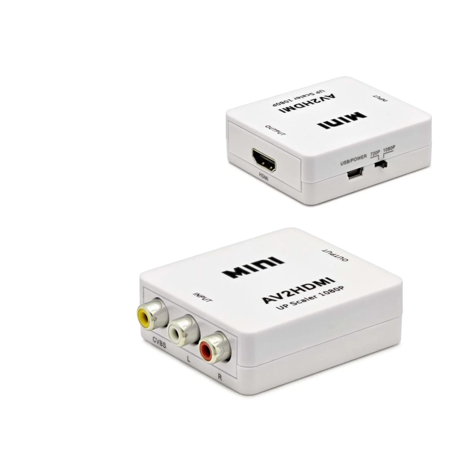 AV Dişi to HDMI Dişi Görüntü Dönüştürücü 1080p Full HD - Beyaz HDX1282