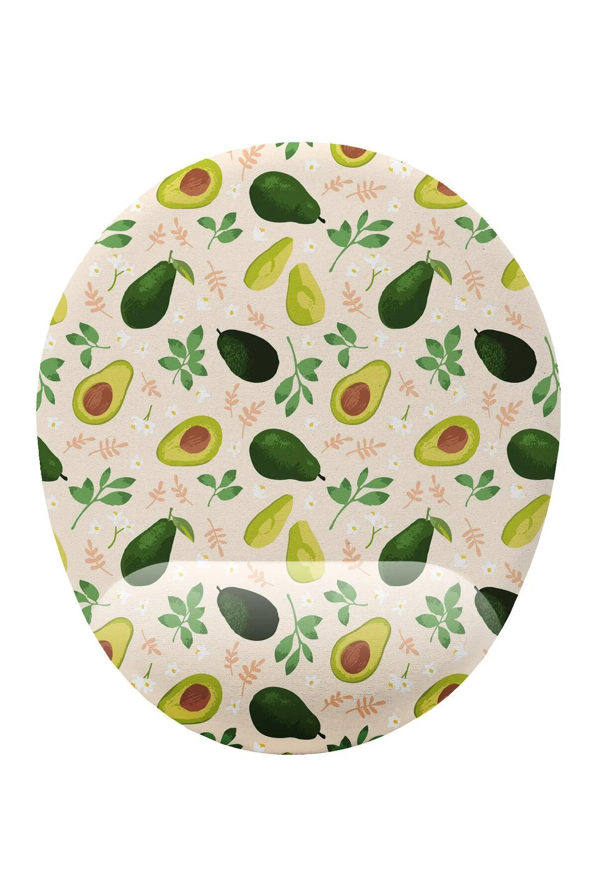 Avakado Desenli Bilek Destekli Mouse Pad Ergonomik Kaymaz Taban Mousepad Fare Altlığı