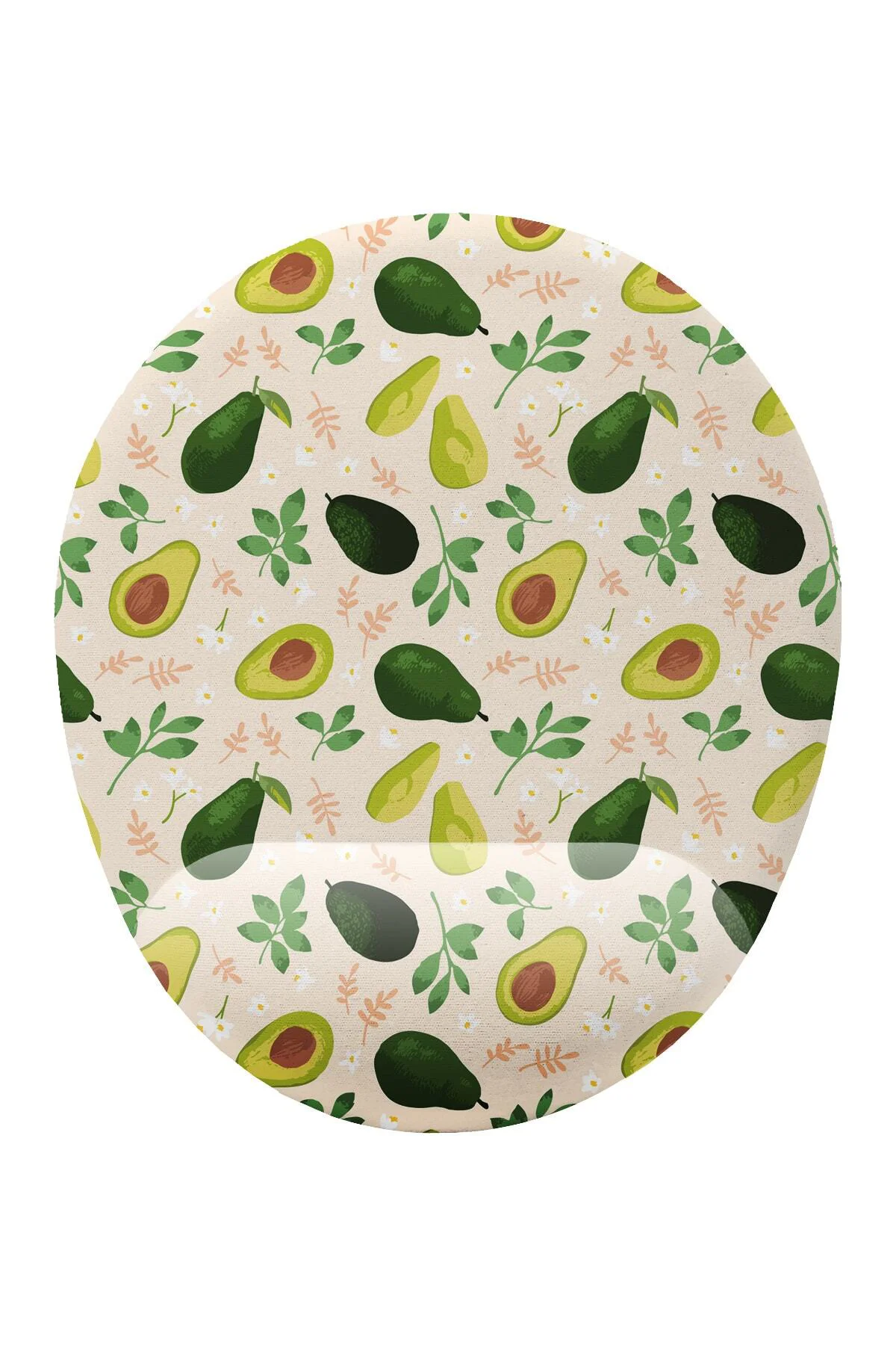 Avakado Desenli Bilek Destekli Mouse Pad Ergonomik Kaymaz Taban M