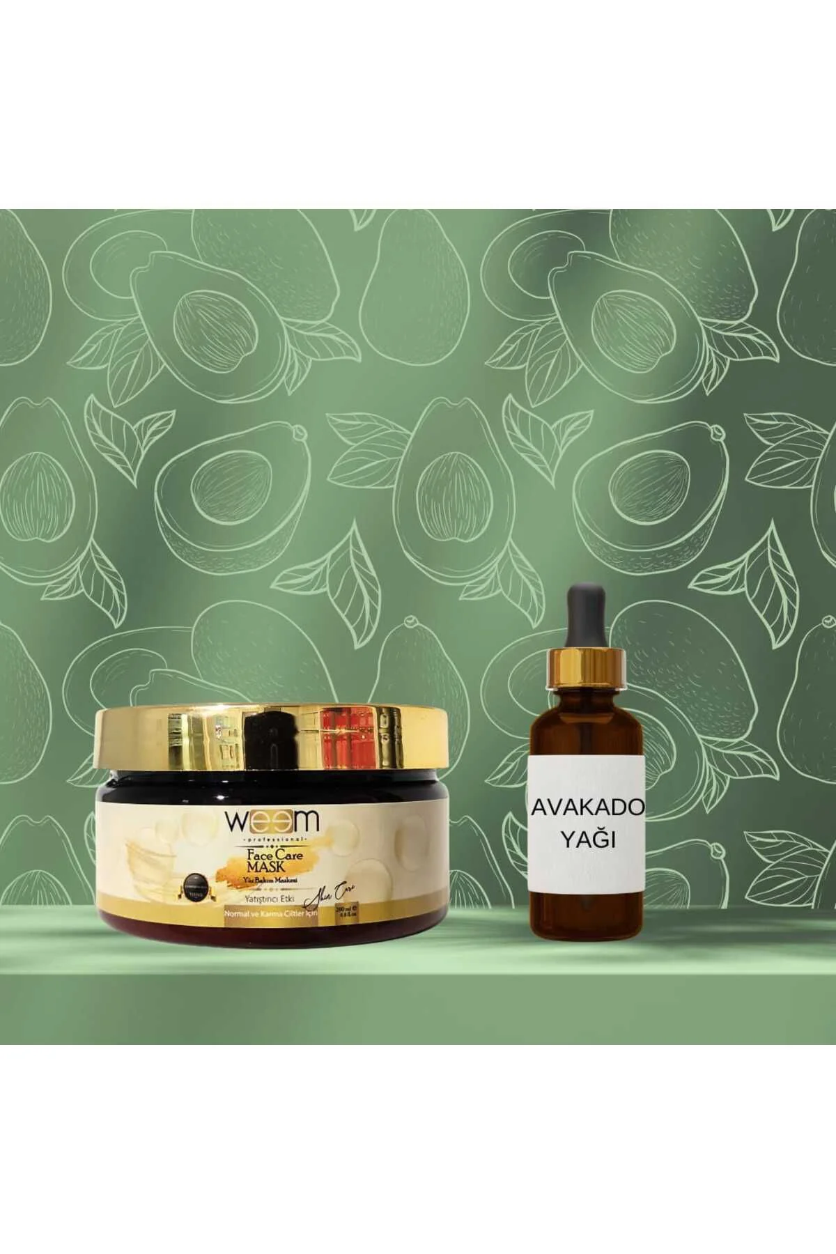 Avakado Yağı 20 ml + Yatıştırıcı Etki Yüz Bakım Maskesi