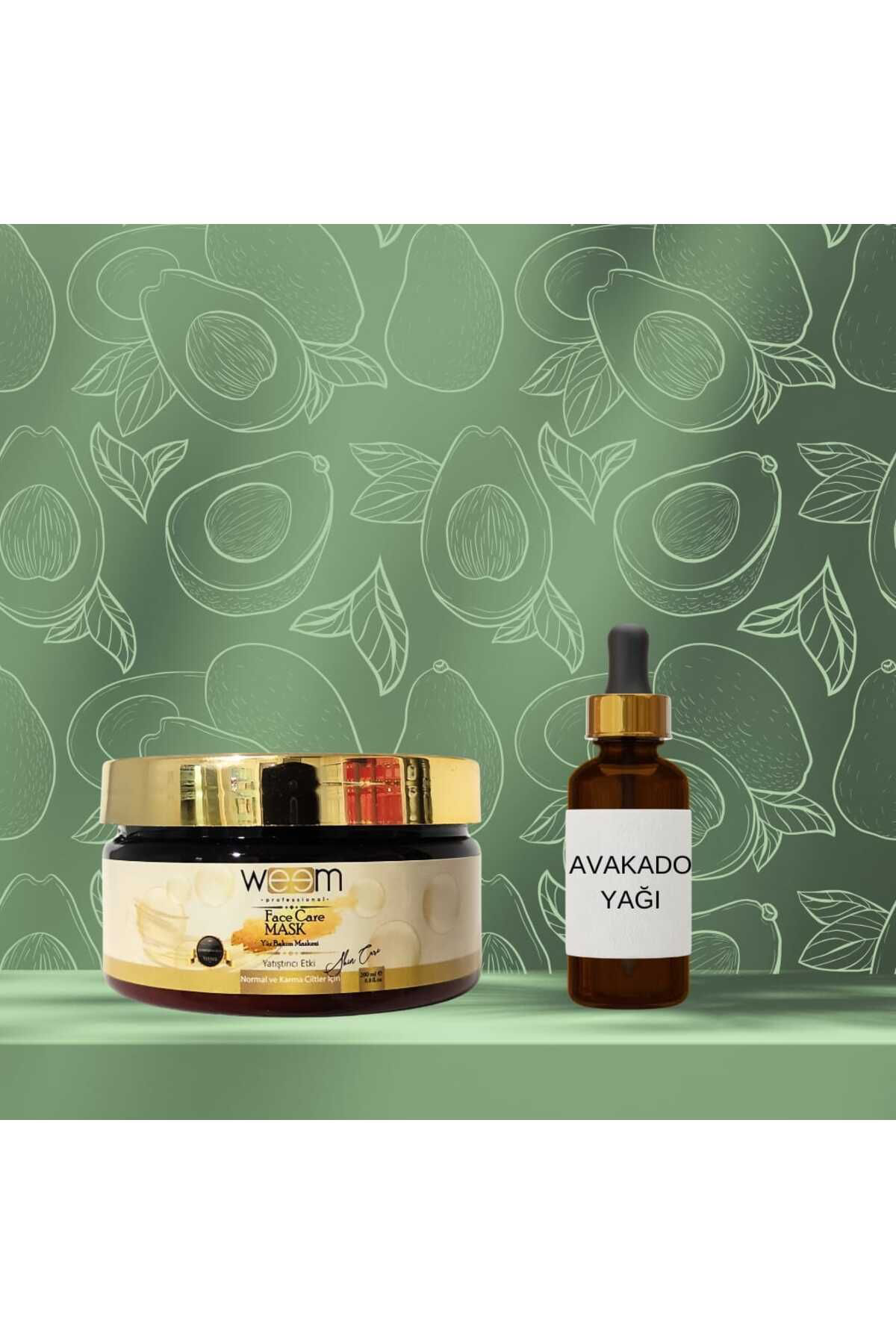 Avakado Yağı 20 ml + Yatıştırıcı Etki Yüz Bakım Maskesi