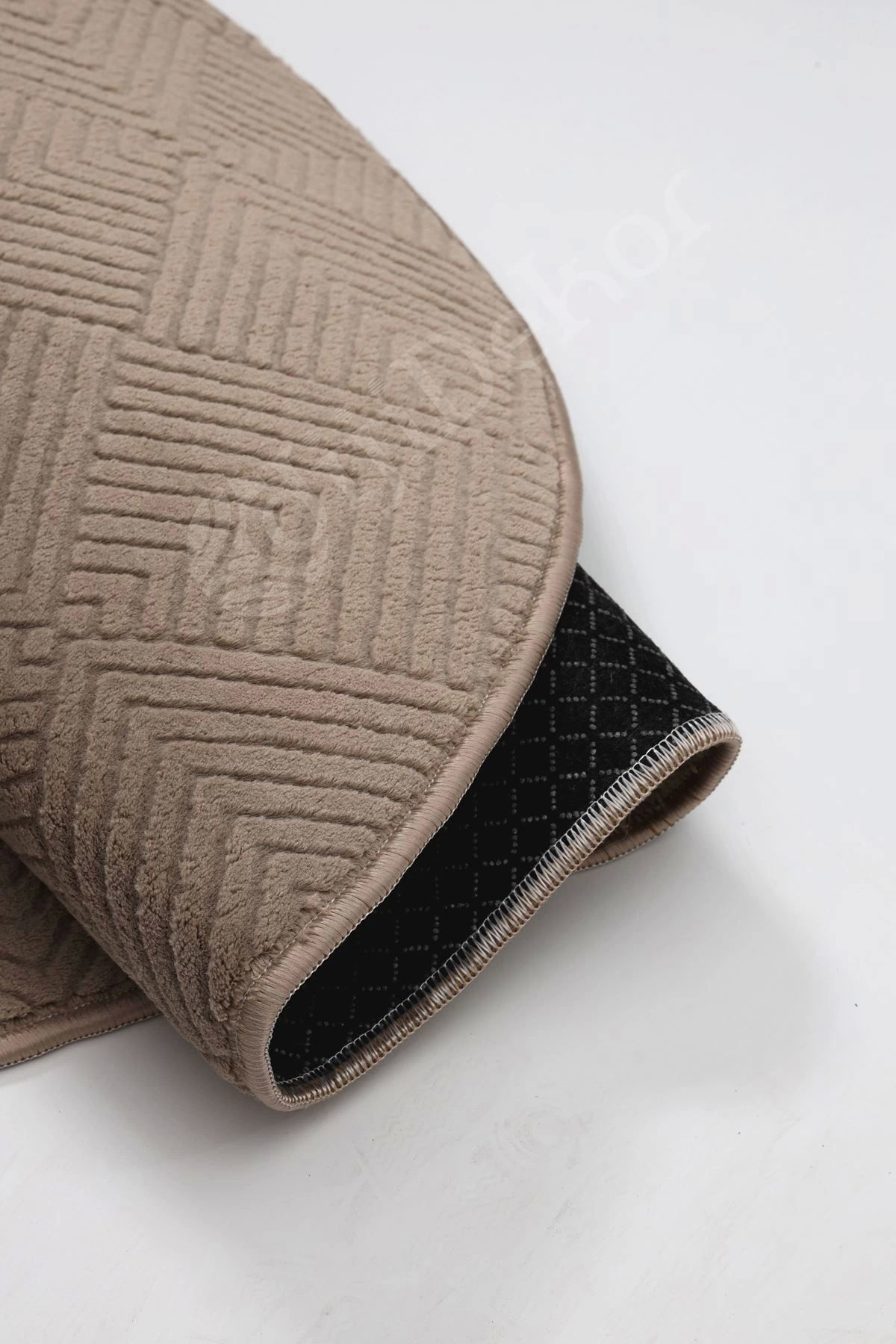 Dijidekor Avangard Yuvarlak Halı Pramit Kahve Salon Koridor Antre Mutfak Ha