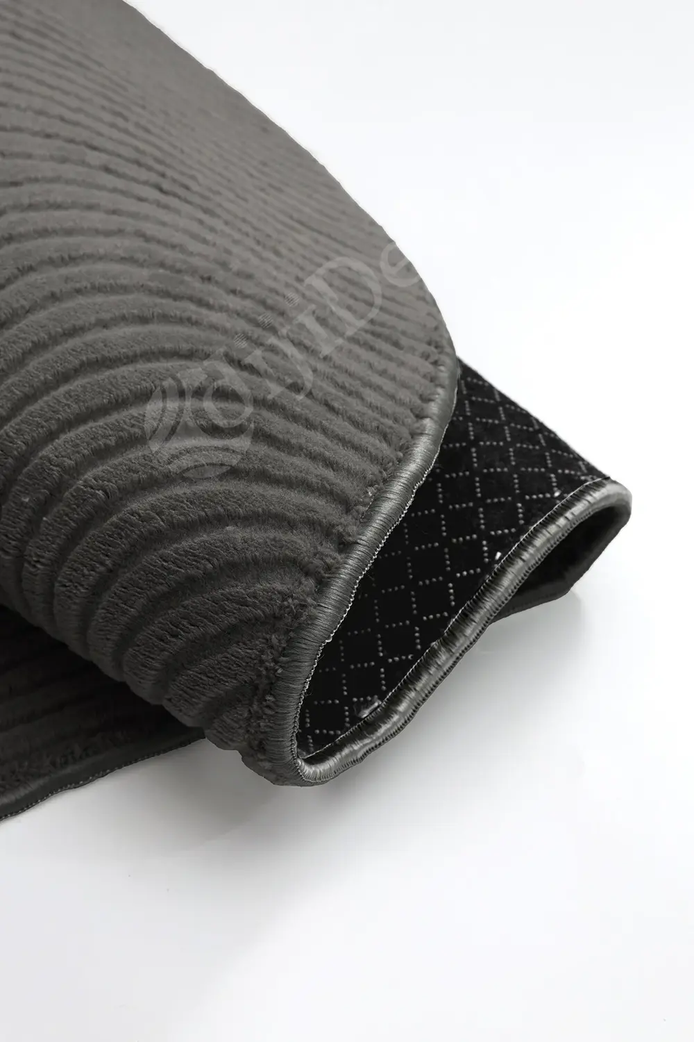 Avangard Yuvarlak Halı Sahra Antrasit Banyo Halısı Silinebilir 17