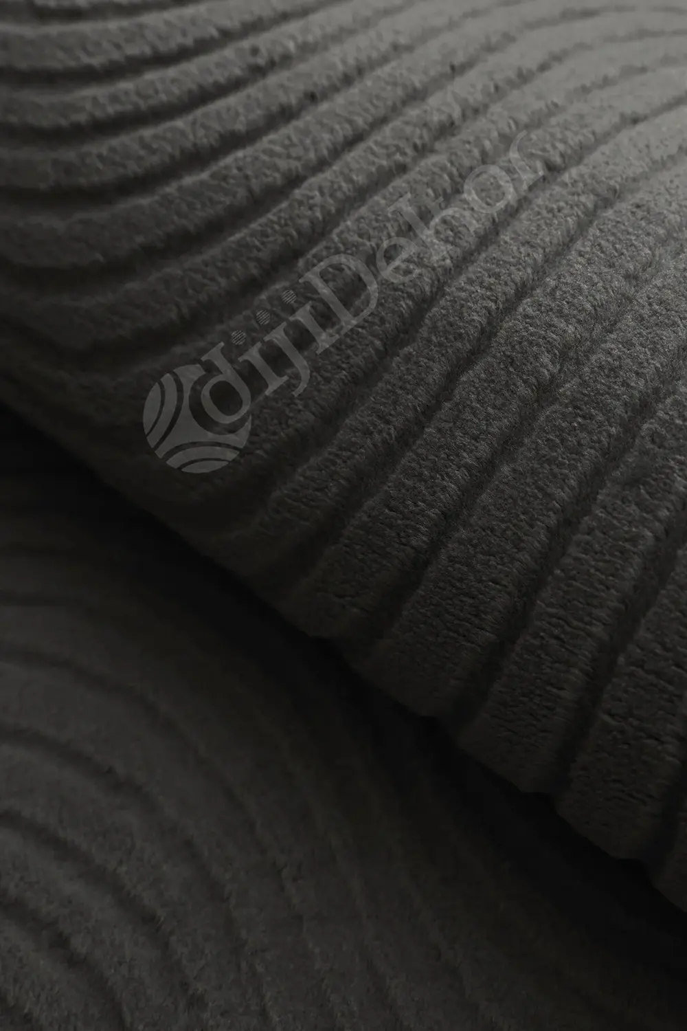 Avangard Yuvarlak Halı Sahra Antrasit Banyo Halısı Silinebilir 17