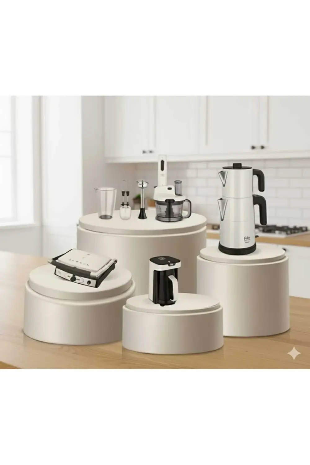 Fakir Avantaj Paket 4'Lü Elektrikli Çeyiz Set Pearl White - Beyaz