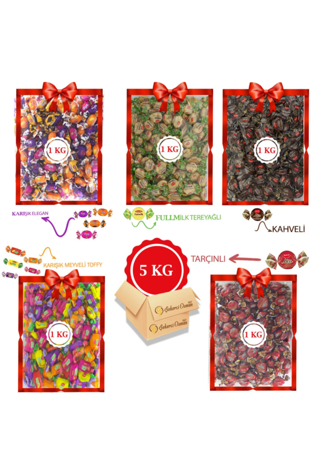 Avantaj Paketi 5 X 1 Kg Şeker Kolisi -ikramlık Şeker