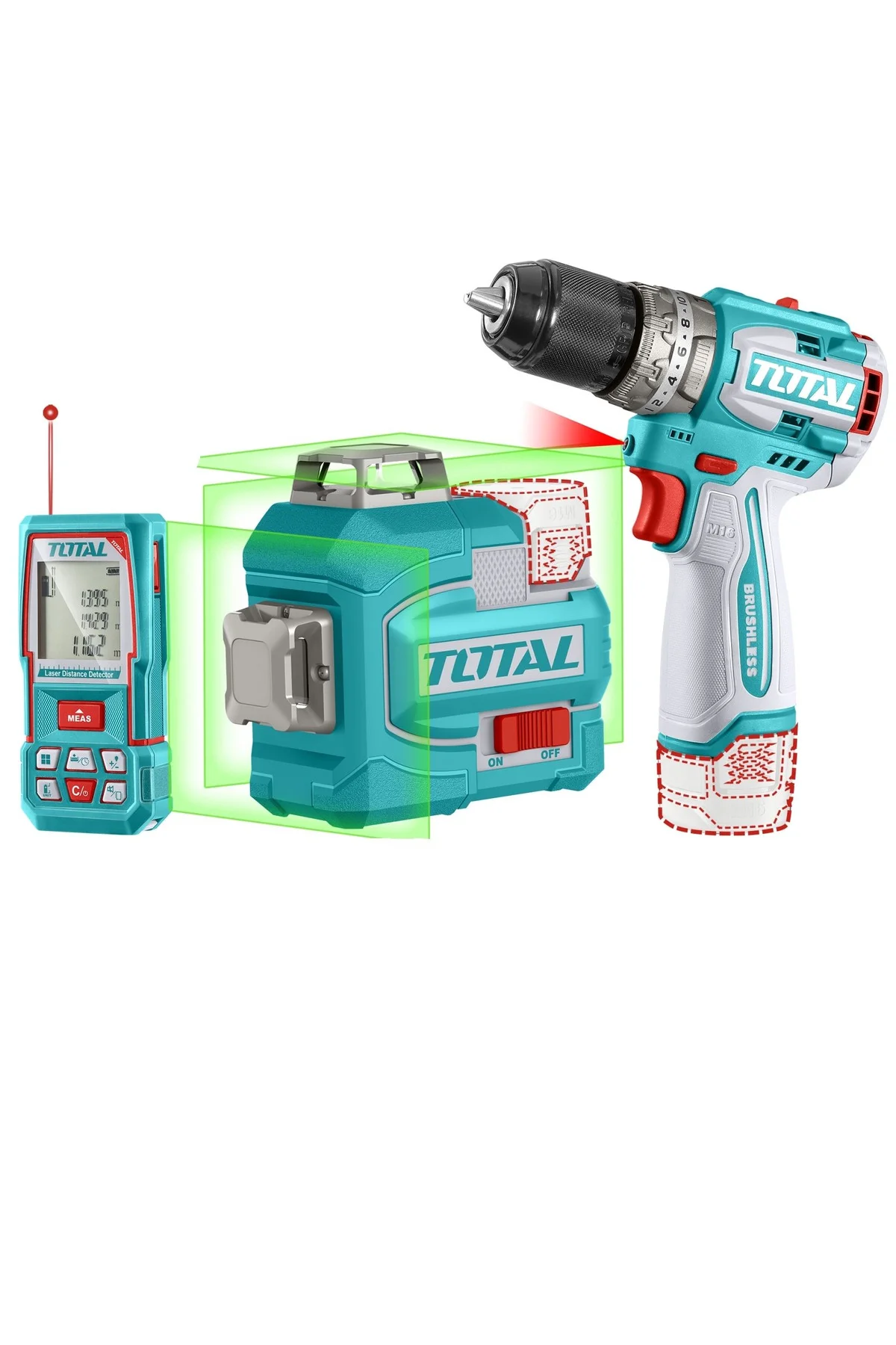 AVANTAJ SET - 16V DARBELİ MATKAP, 16V 100M LAZER METRE TOSLI25010