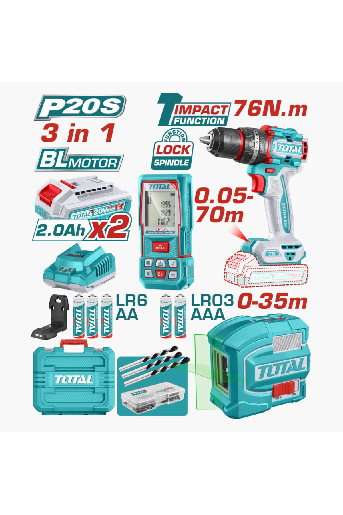 Avantaj Set - Matkap, Lazer Metre Lazer Hizalama