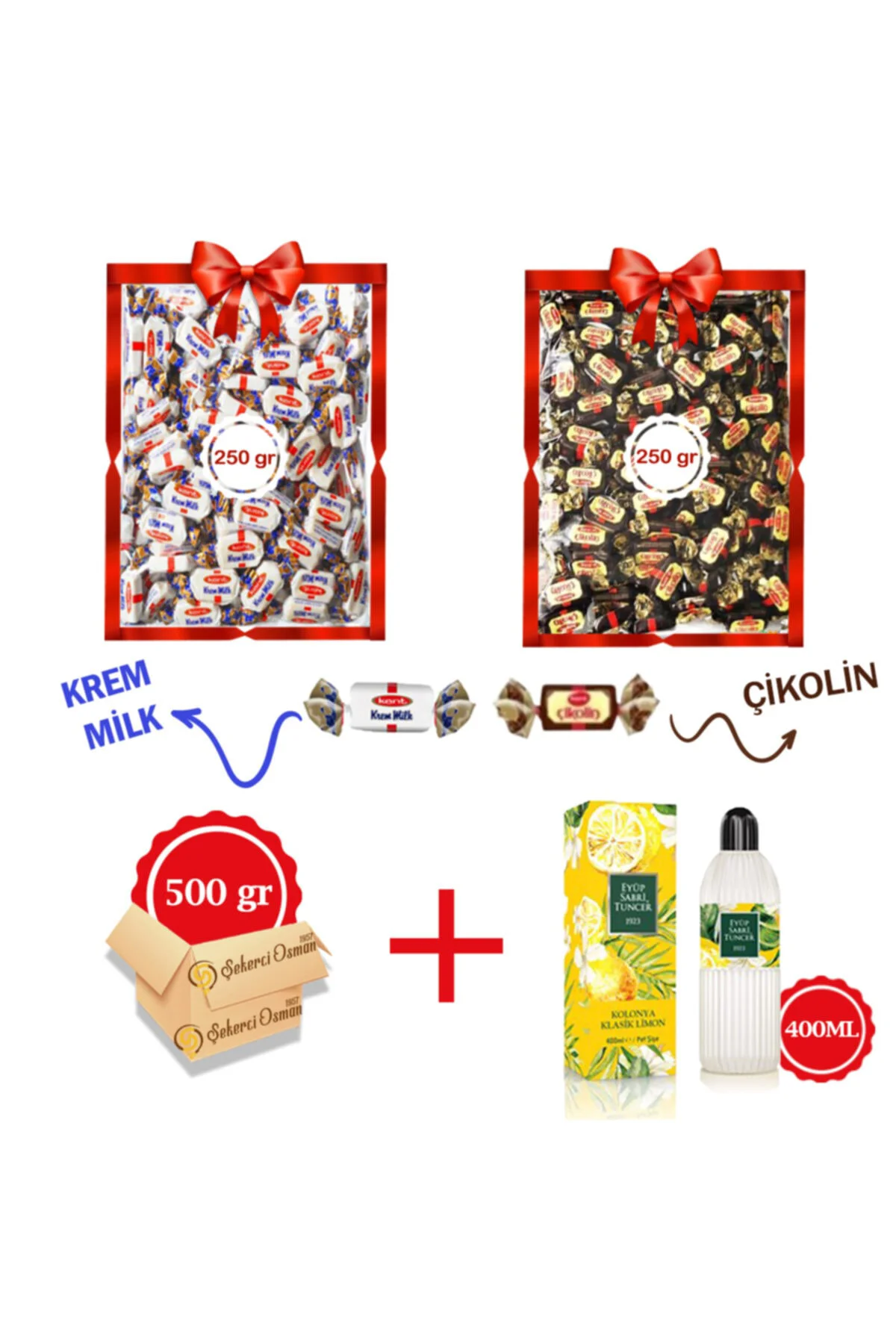 Avantajlı Paket- 2 X 250 gr Kolonya- Krem Milk 250 Gr- Çikolin 25 Avantajlı Paket- 2 X 250 gr Kolonya- Krem Milk 250 Gr- Çikolin 25