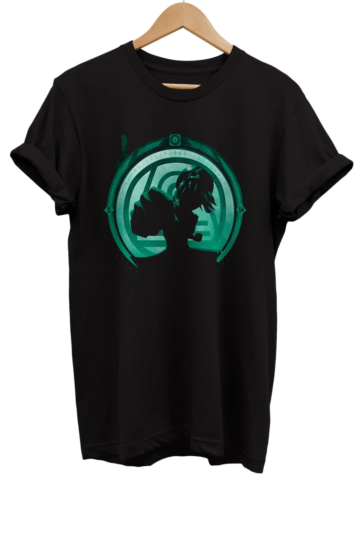 Avatar Toprak Bükücü Baskılı %100 Pamuk Oversize T-shirt