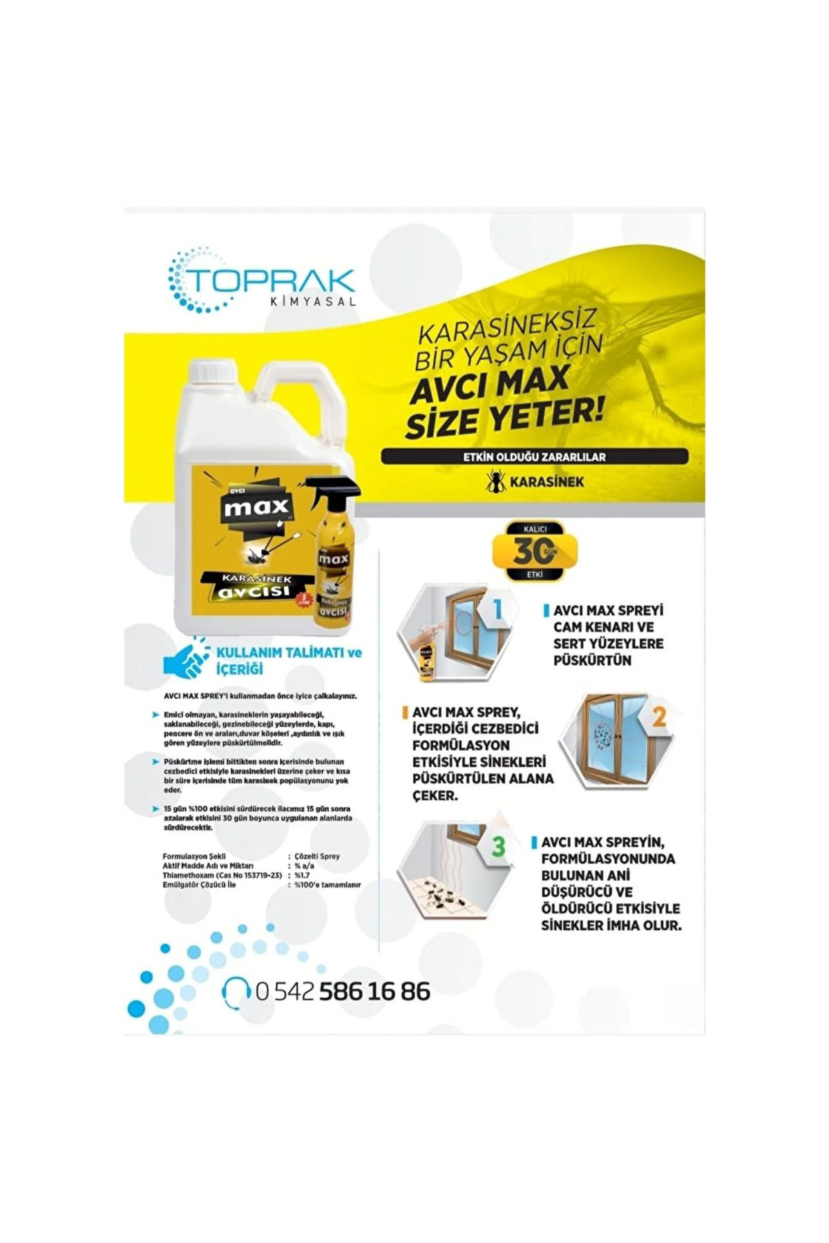 Avcı Avci Max Kara Sinek Öldürücü  Max Pro Konsantre 200 Ml X3 Ade