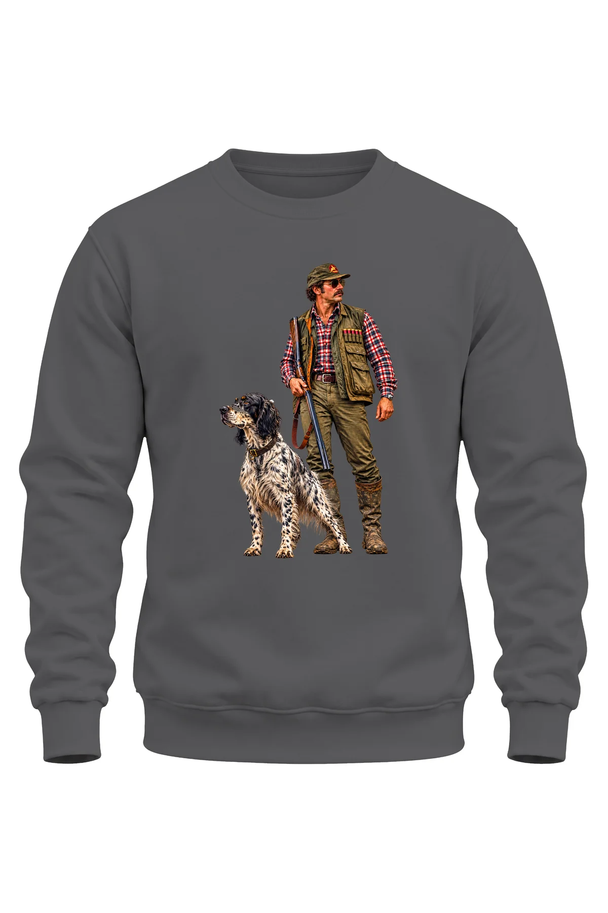 Avcı ve Av Köpeği Baskılı Sweatshirt – Hunting Outdoor Avcılık Tasarım Avcı ve Av Köpeği Baskılı Sweatshirt – Hunting Outdoor Avcılık Tasarım