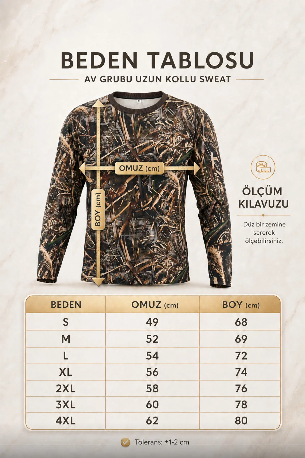 Avcılık 3 İp İçi Şardonlu Saz Desen Bisiklet Yaka Kamuflaj Kışlık Sweatshirt Üst Fiyatı, Yorumları ve Özellikleri