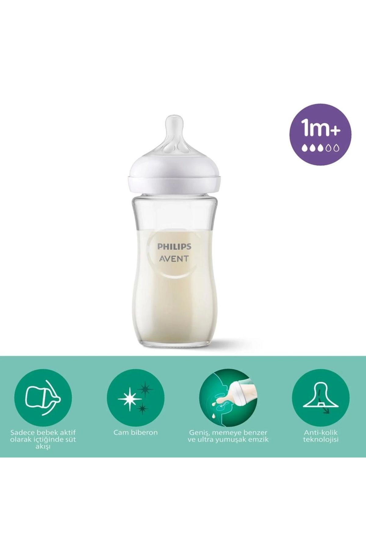 Philips Avent Doğal Tepkili Natural Response Cam Biberon 240 Ml 1 Ay