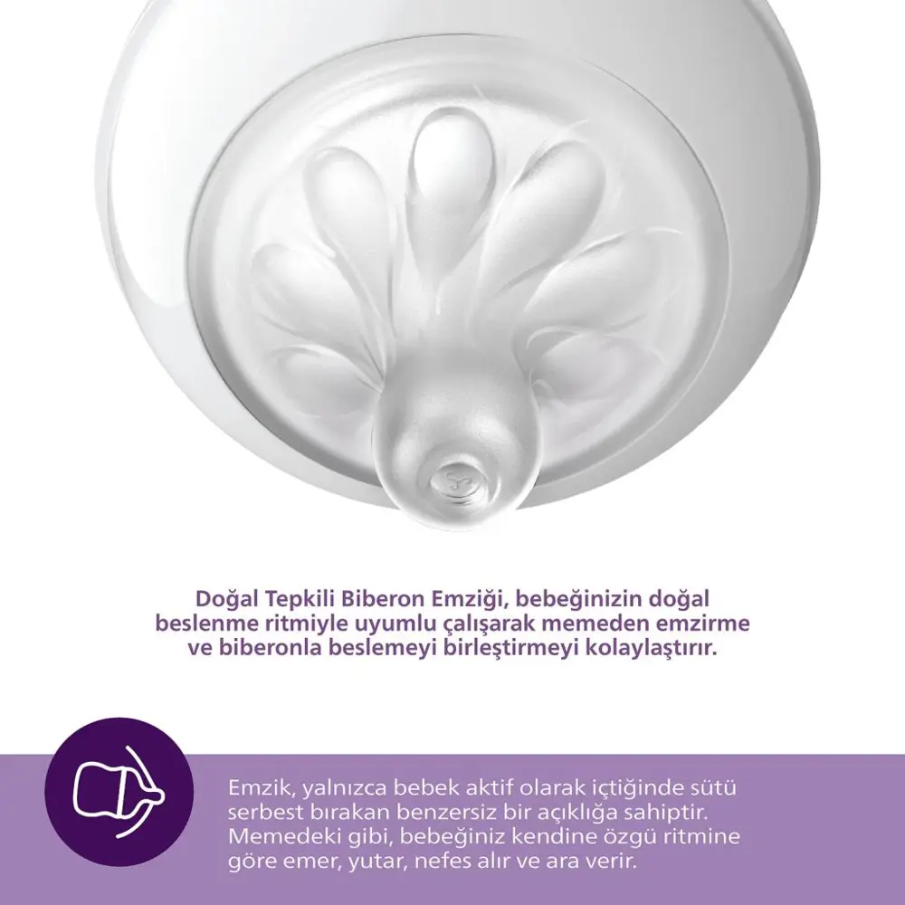 Avent Doğal Tepkili Natural Response 2'Li Biberon Emziği No:5 6+ 