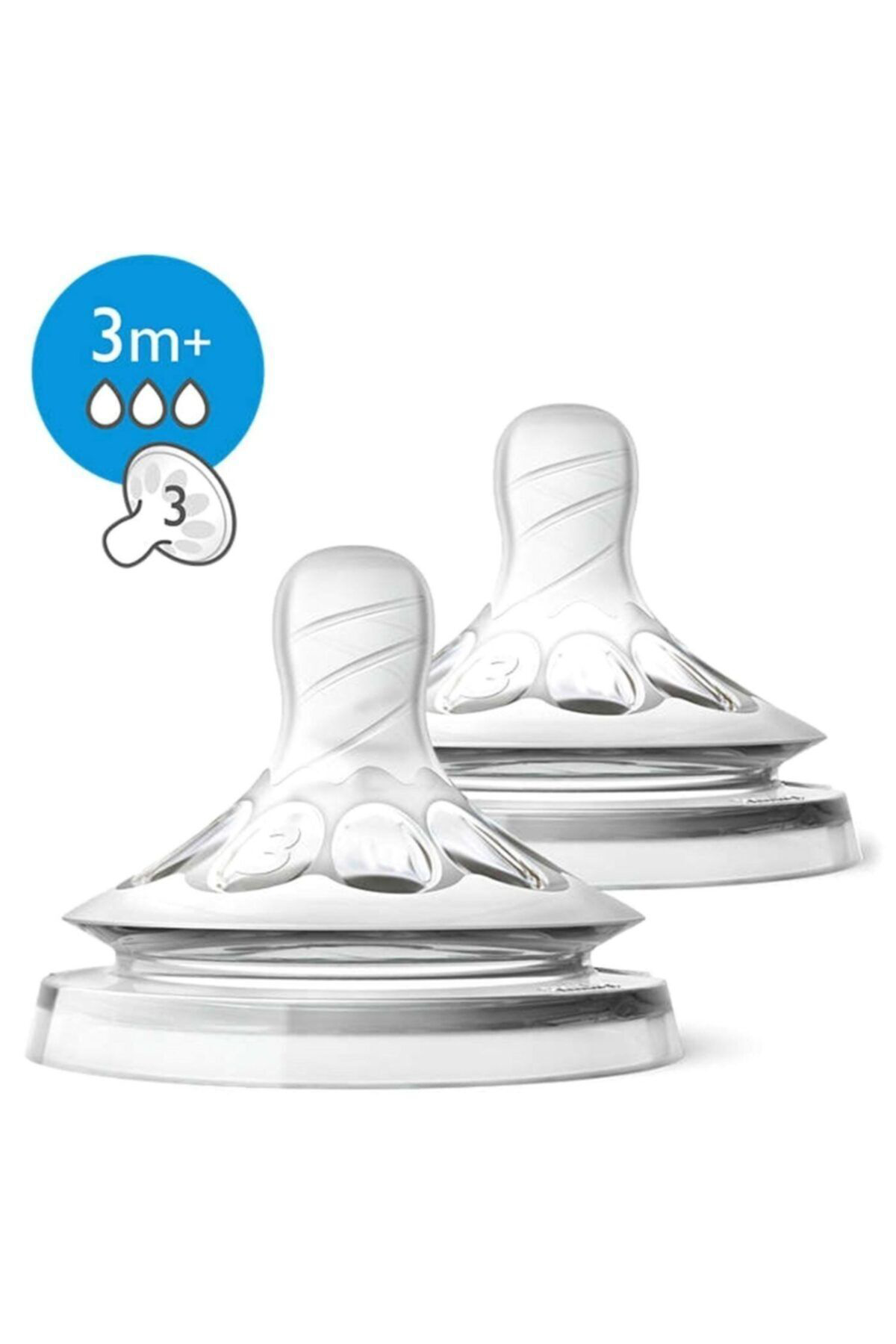 Philips Avent Avent Natural 2'Li Biberon Emziği Orta Akiş 3+Ay