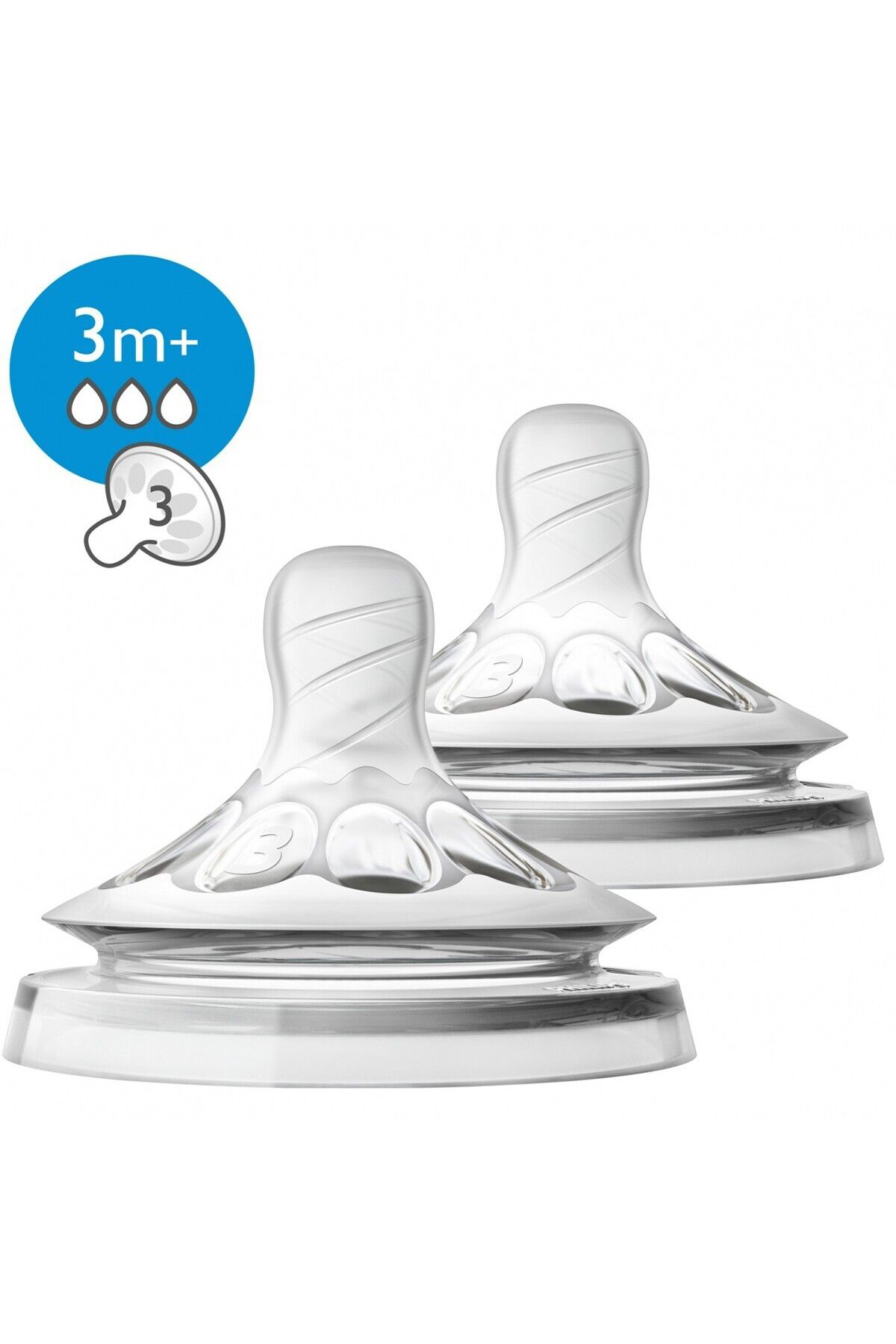 Philips Avent Natural Biberon Emziği +3 Ay 2Li