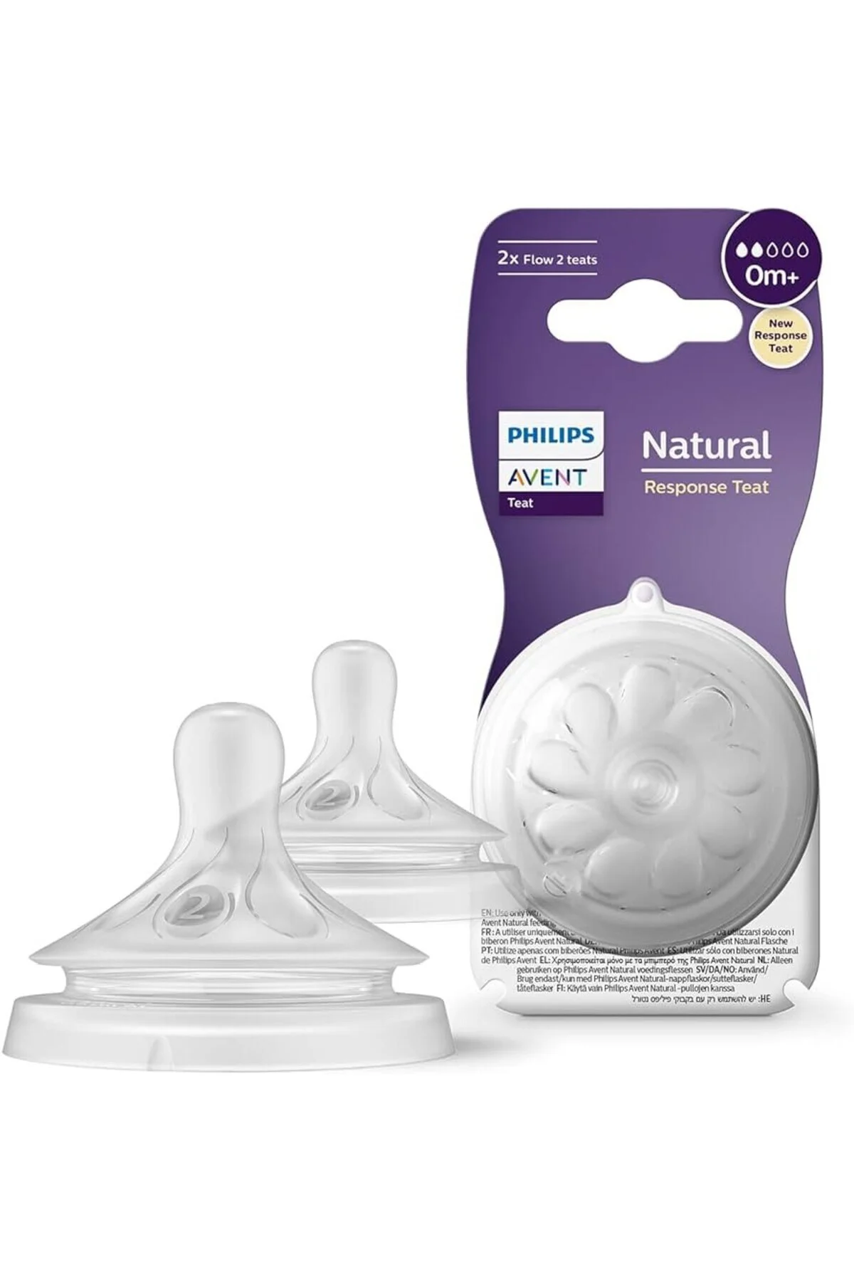Avent Natural Response 2'li Biberon Emziği, 2 Numara, 0 Ay
