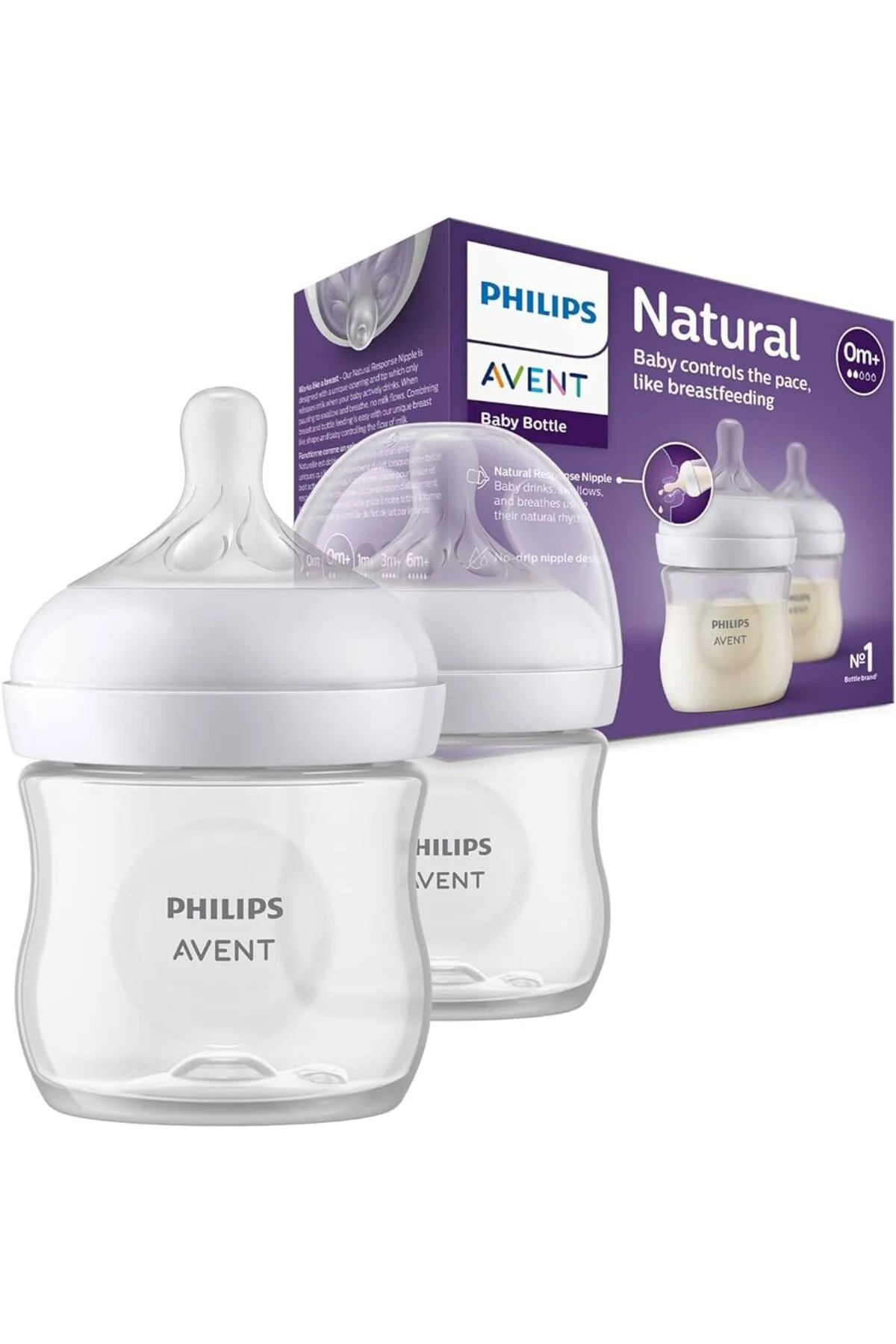 Avent Natural Response PP 2'li Biberon Seti, 0+ Ay 125ml SYC900/0