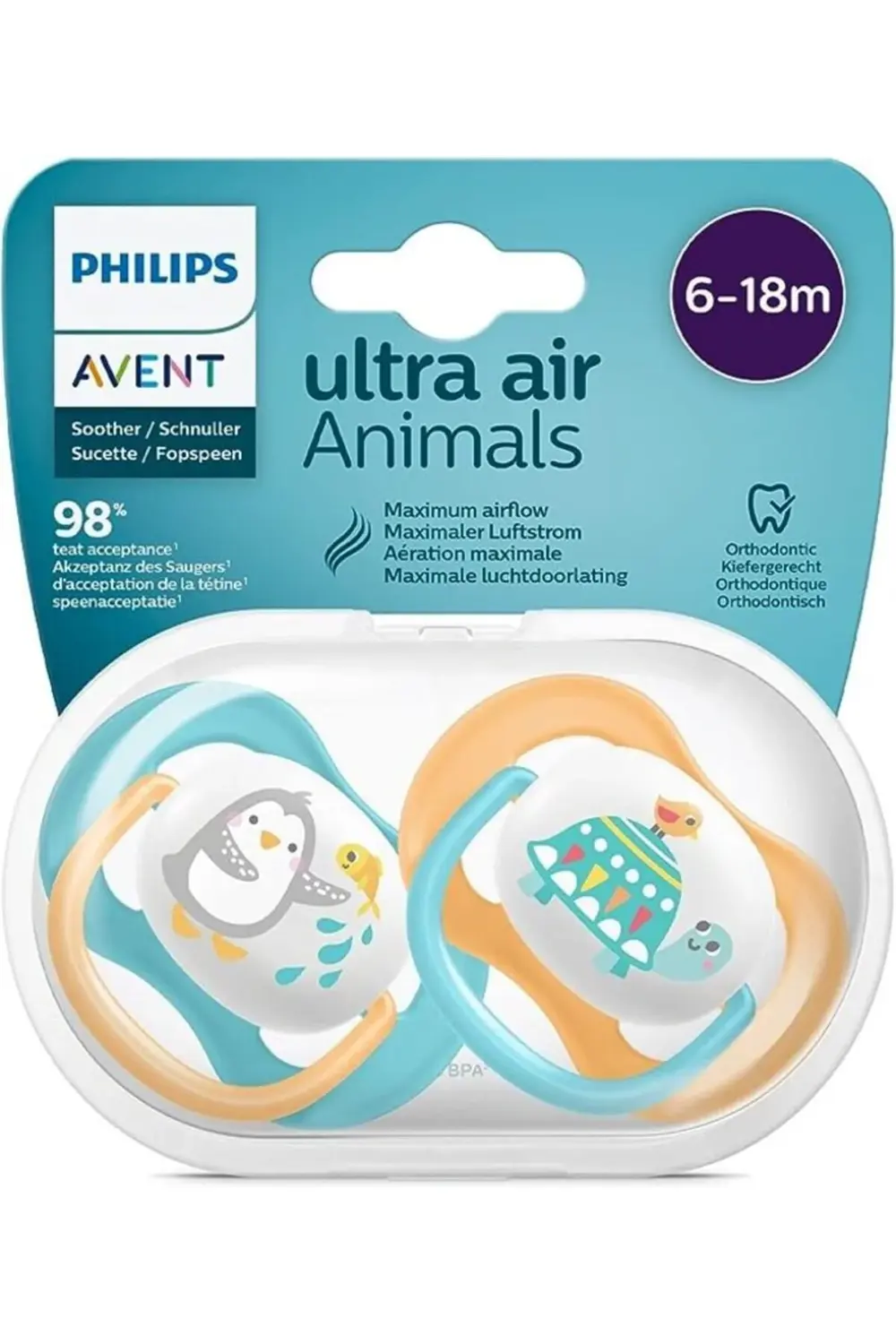 Avent SCF080/07 Ultra Air Emzik (6-18 Ay) Erkek
