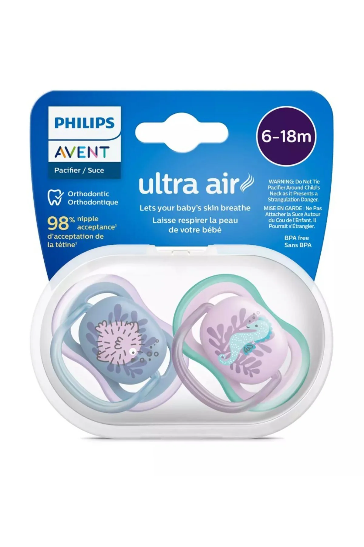Avent Ultra Air Emzik 6-18 Ay 2li Kız SCF085/61