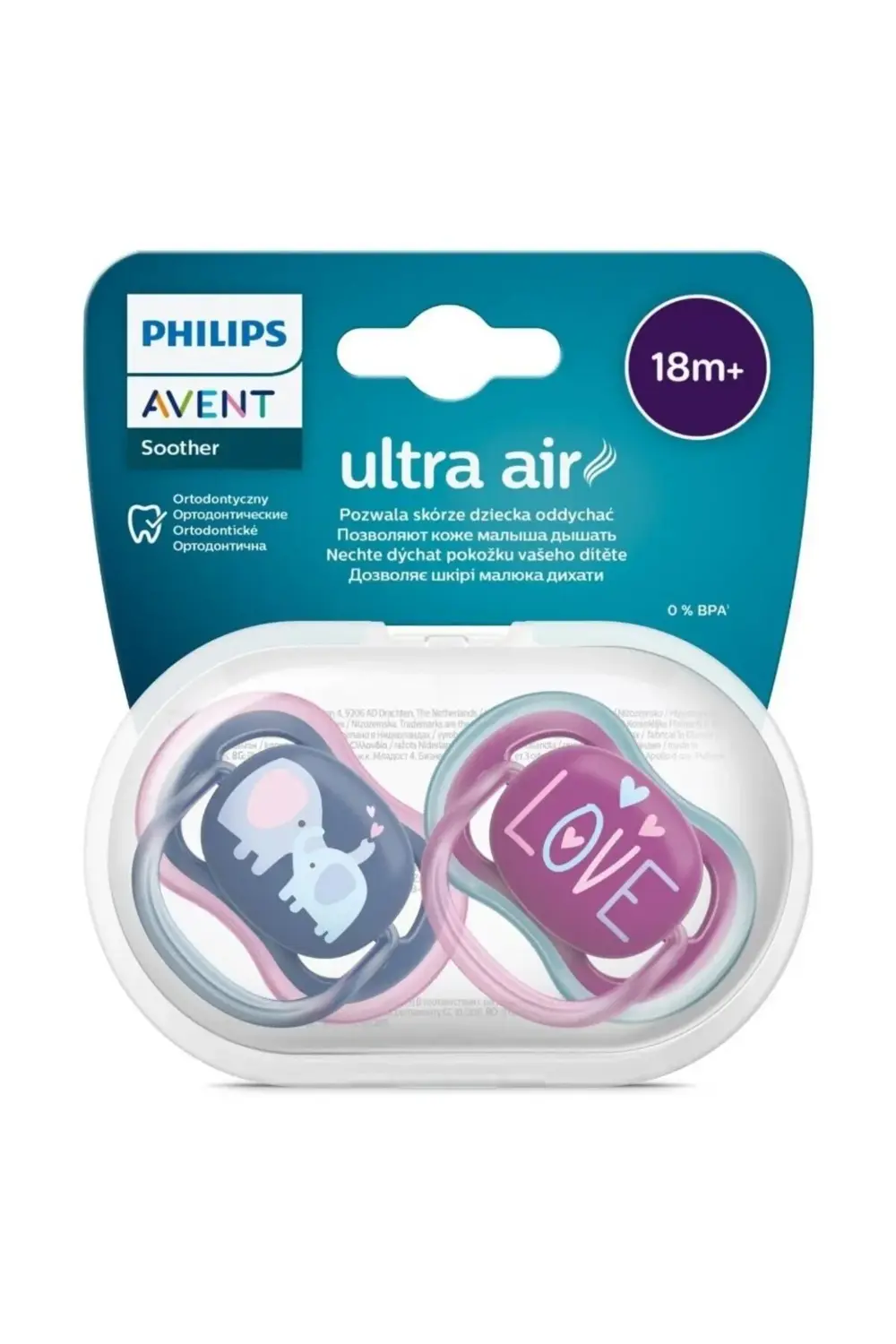 Avent Ultra Air Emzik 18 Ay 2li Kız Scf349/22