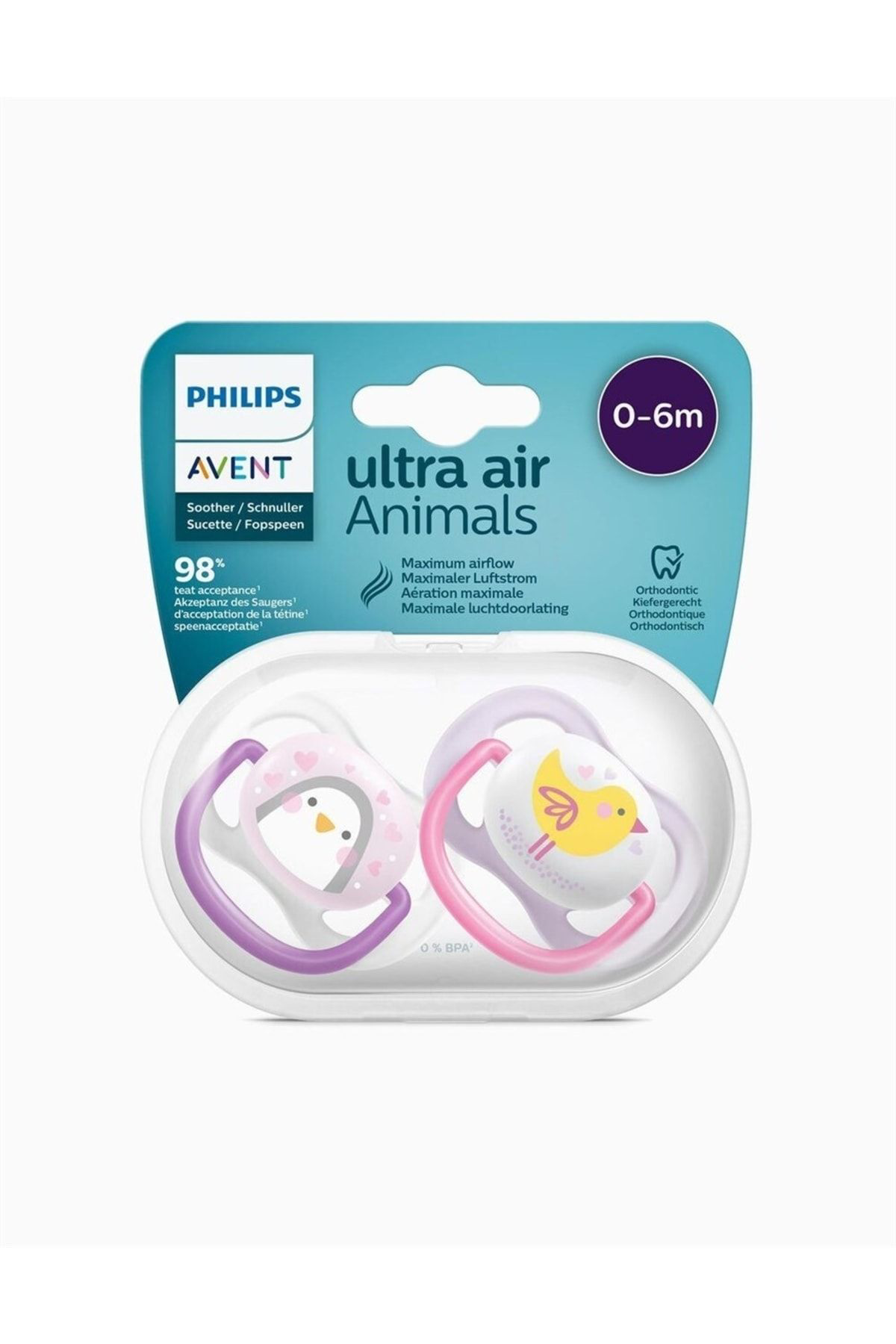 Philips Avent Ultra Air Animals 2Li Emzik 0-6 Ay - Kiz