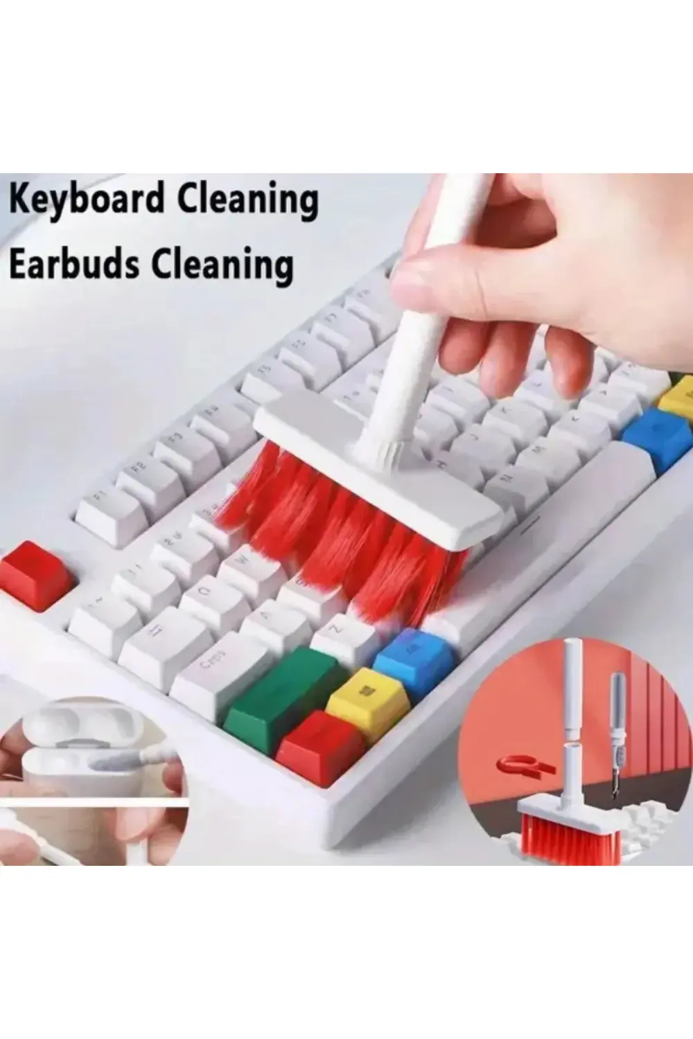 Aveo 1 Adet Bilgisayar Temizleme Fırçası Klavye Kulaklık Temizlem