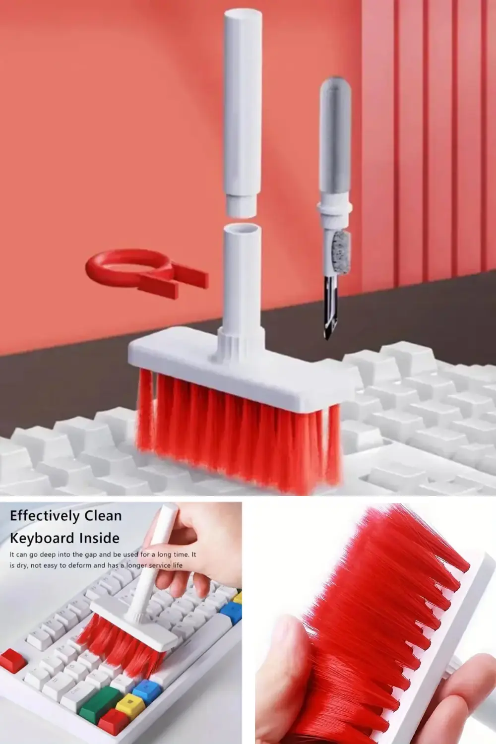 Aveo 1 Adet Bilgisayar Temizleme Fırçası Klavye Kulaklık Temizlem